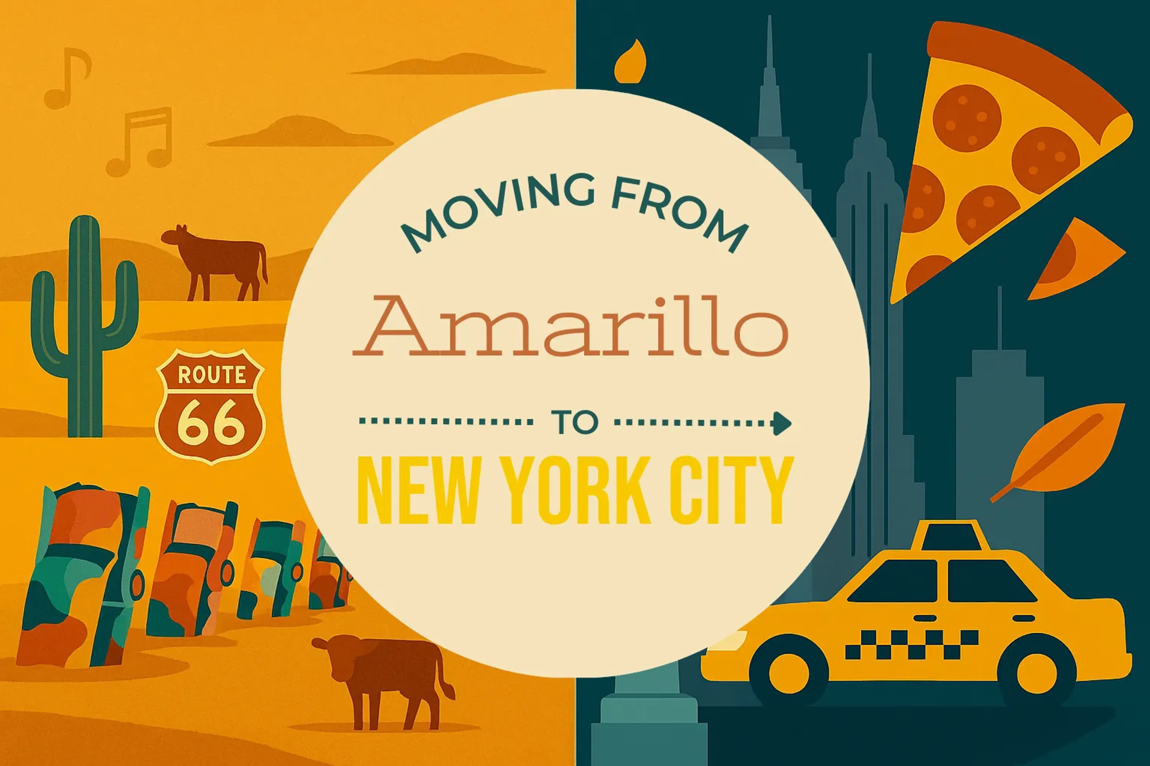 Side-by-side comparison of Amarillo to New York City moving companies