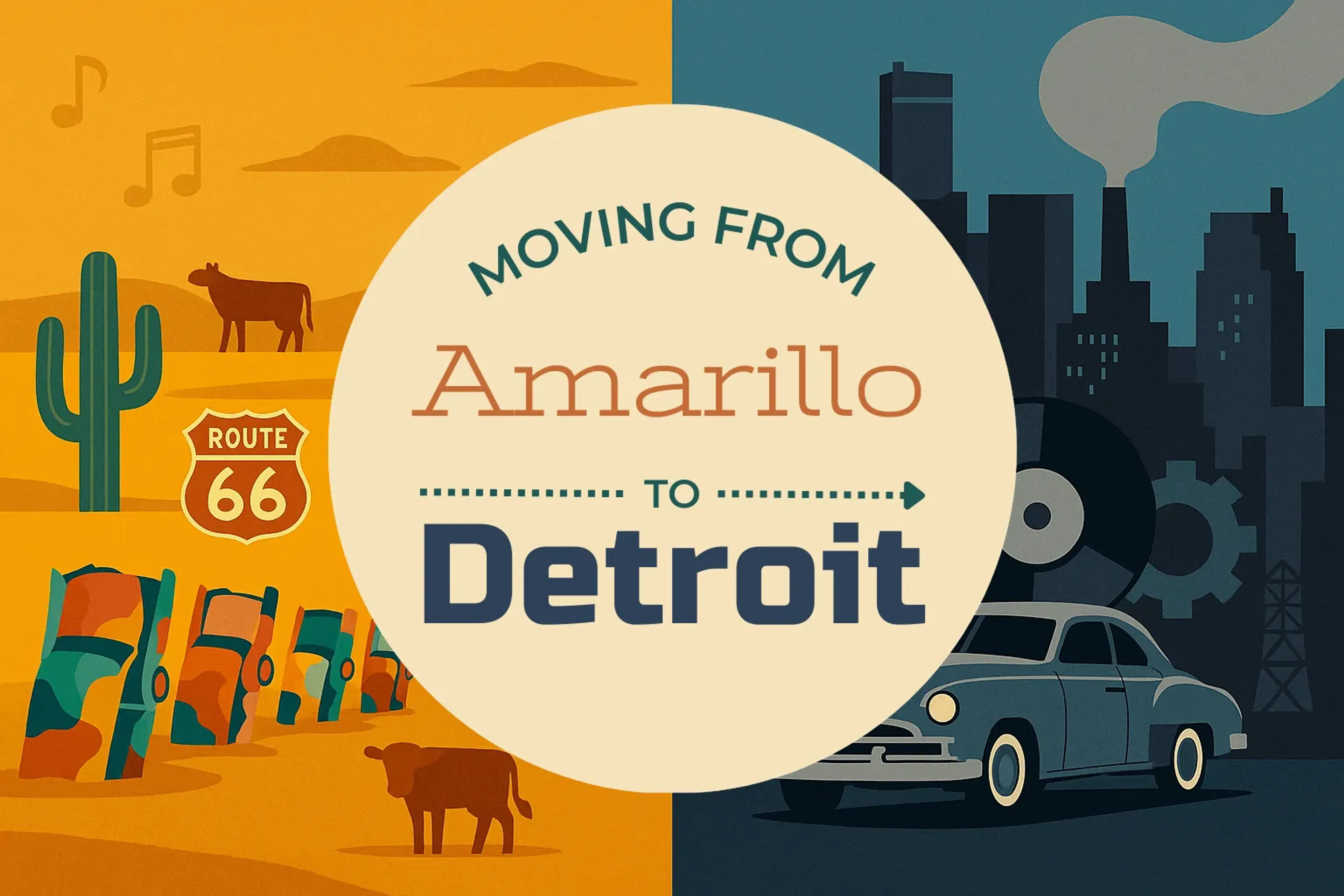 Side-by-side comparison of Amarillo to Detroit moving companies