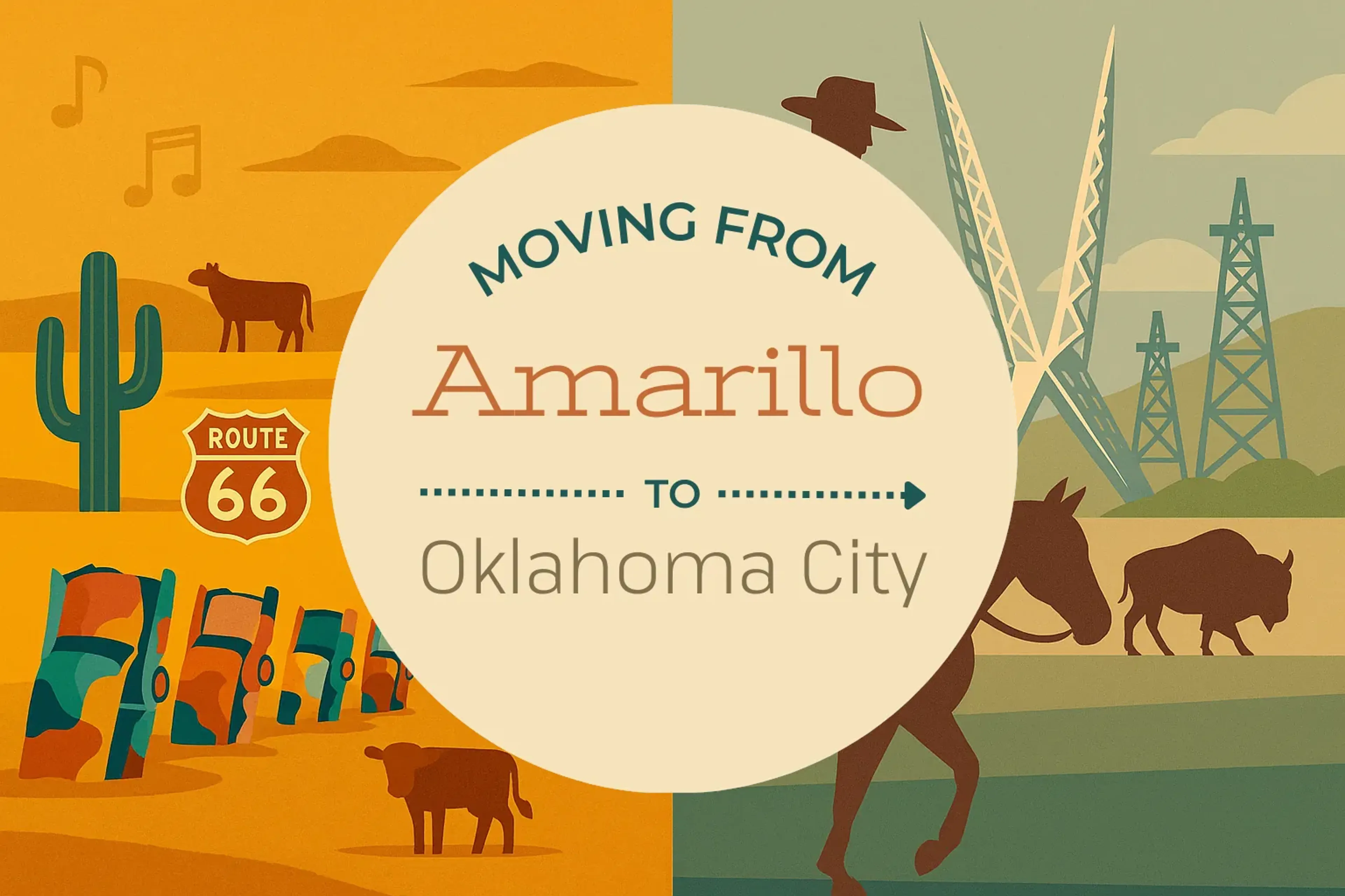 Side-by-side comparison of Amarillo to Oklahoma City moving companies