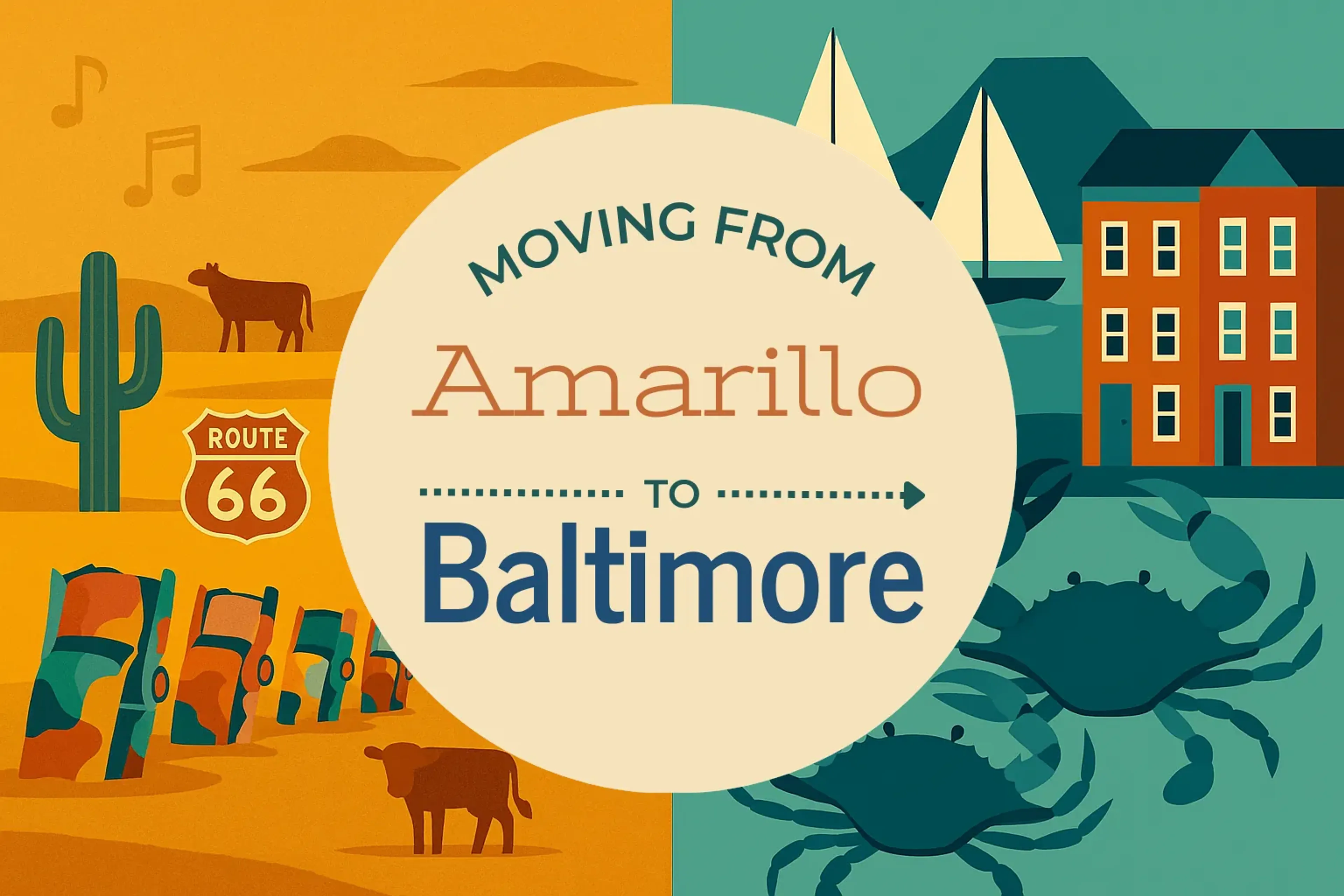 Side-by-side comparison of Amarillo to Baltimore moving companies