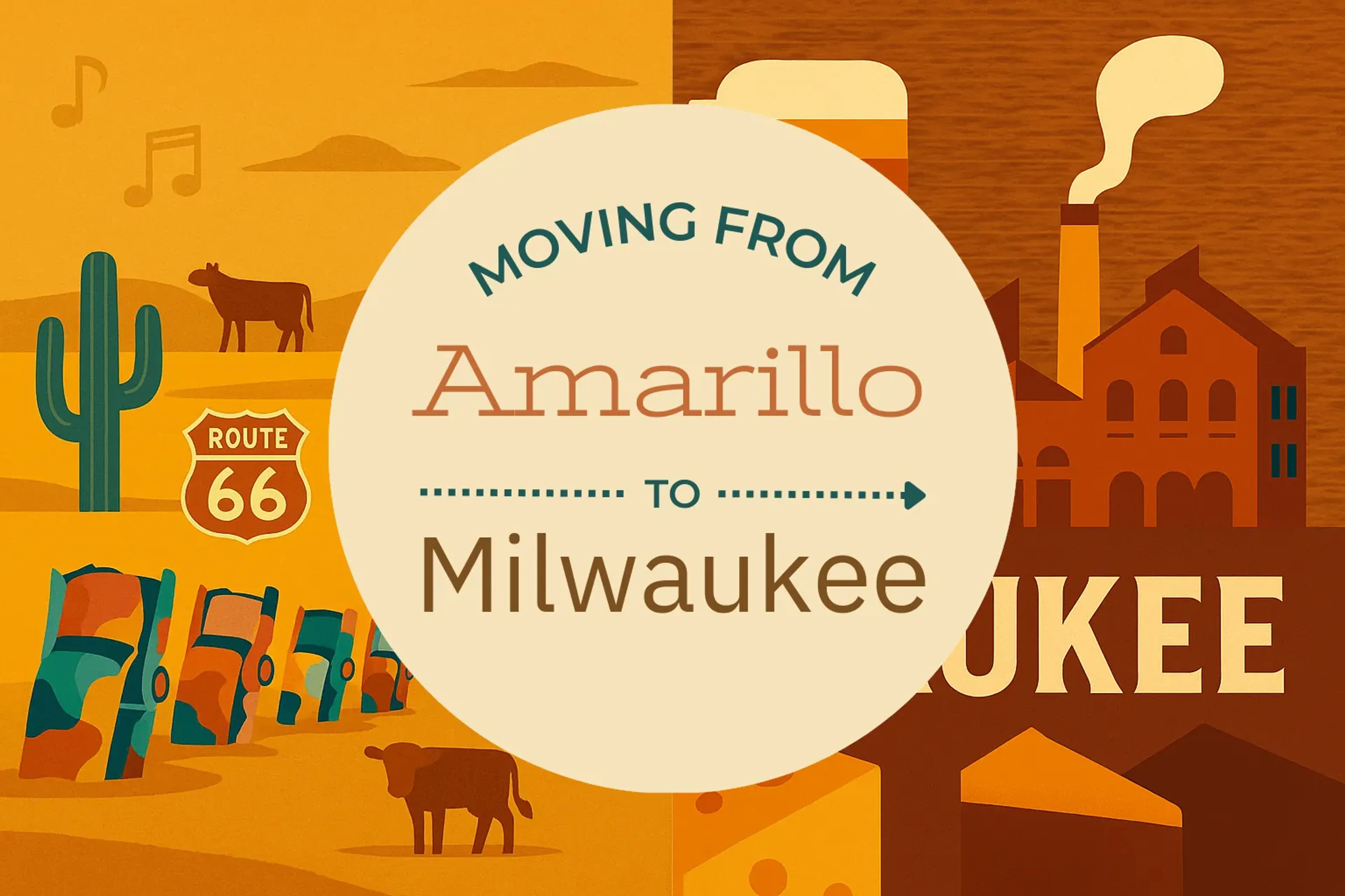 Side-by-side comparison of Amarillo to Milwaukee moving companies