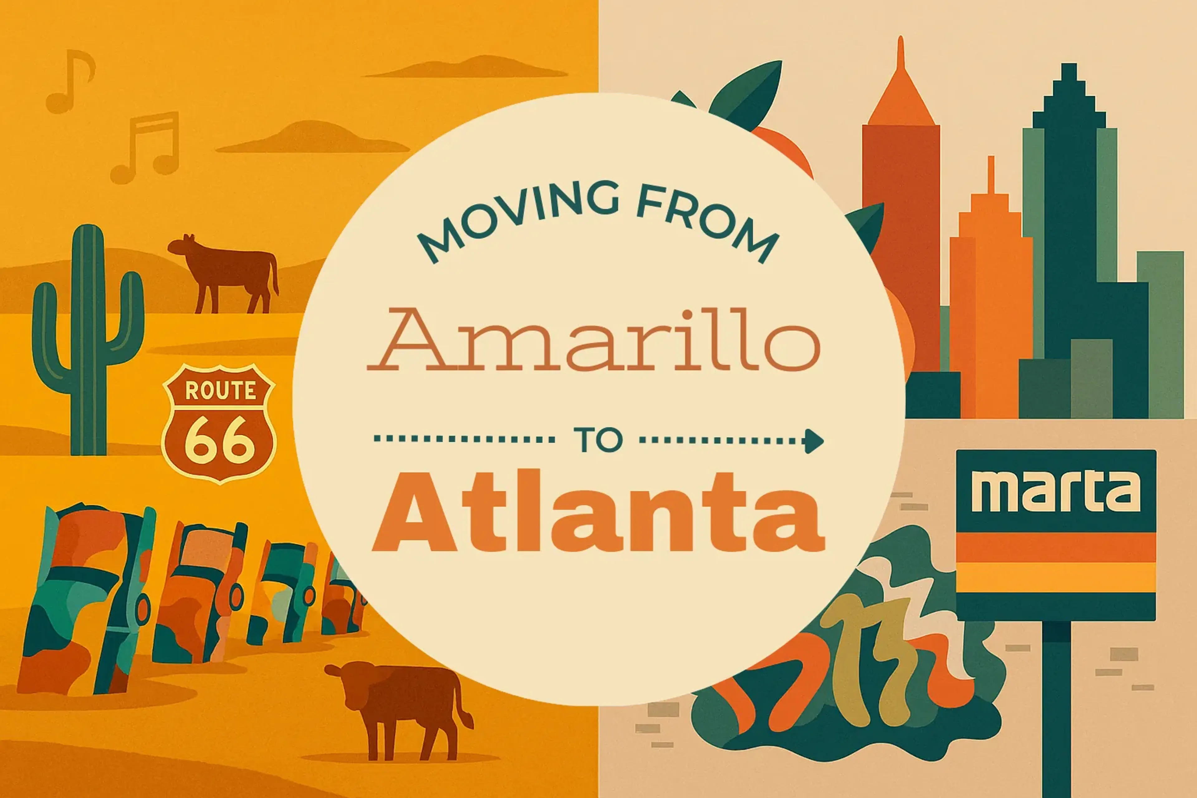 Side-by-side comparison of Amarillo to Atlanta moving companies