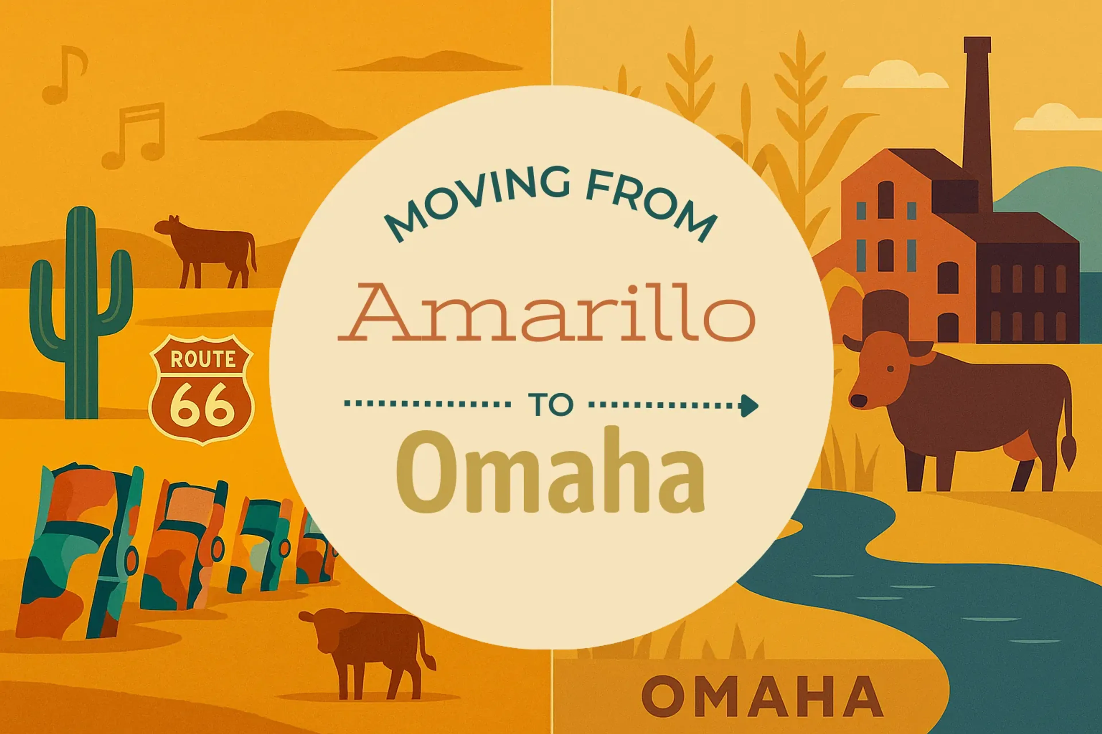 Side-by-side comparison of Amarillo to Omaha moving companies
