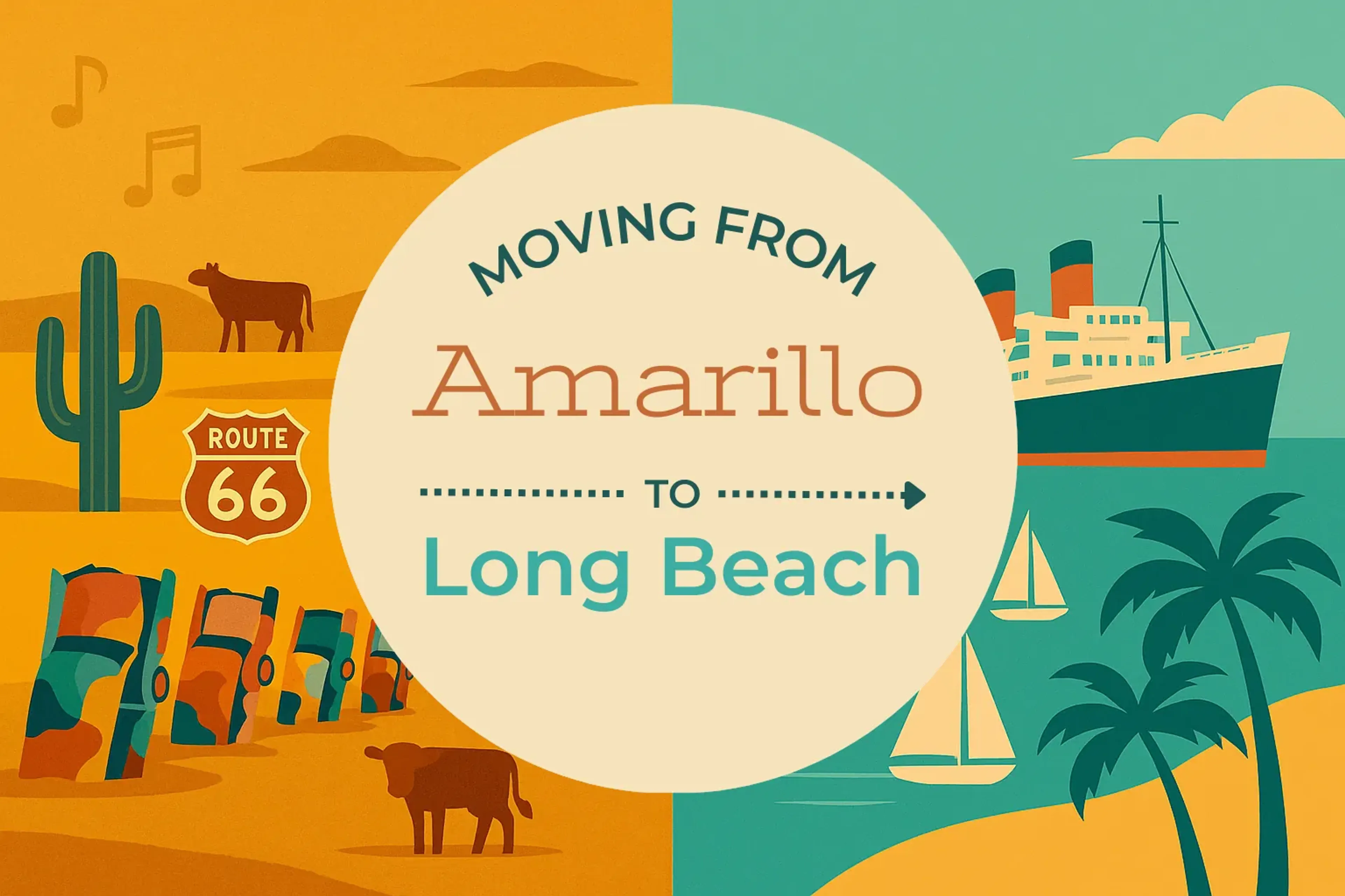 Side-by-side comparison of Amarillo to Long Beach moving companies