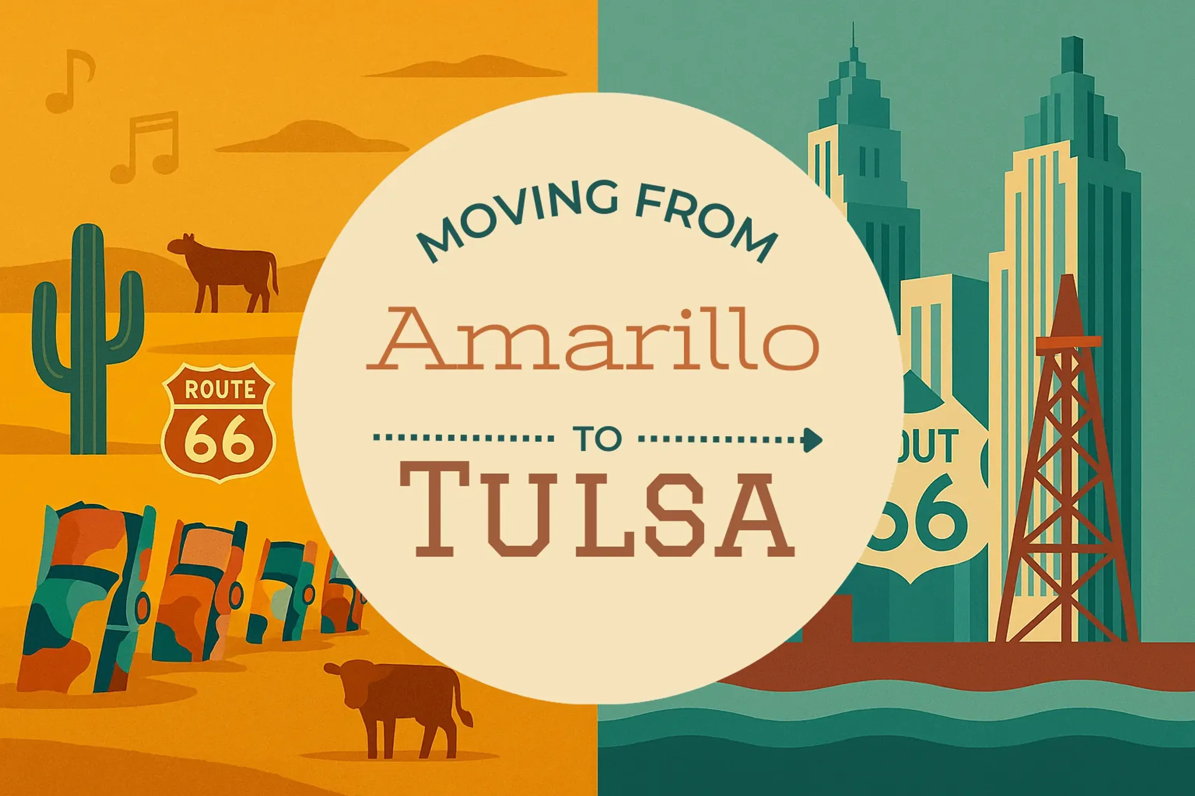 Side-by-side comparison of Amarillo to Tulsa moving companies