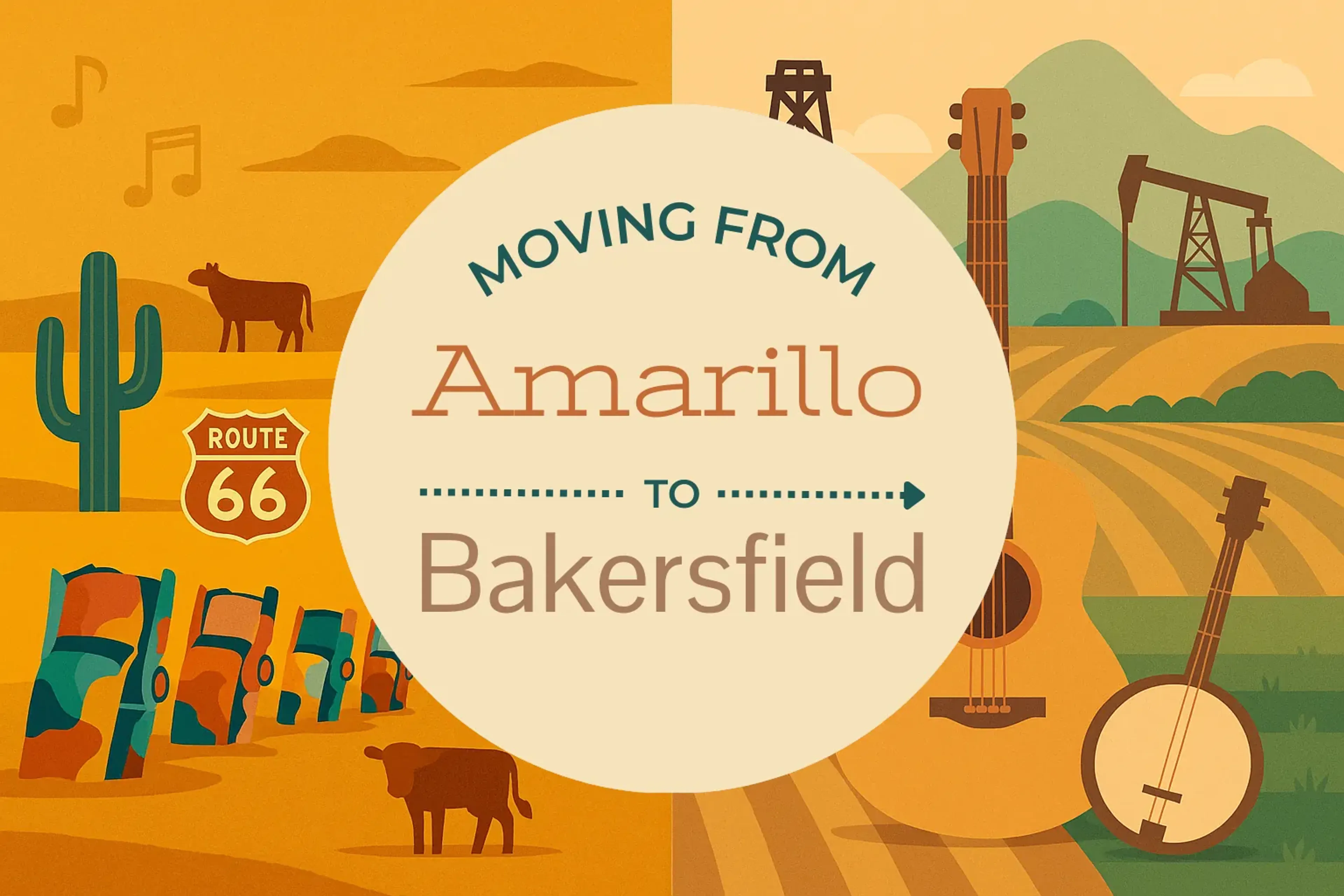 Side-by-side comparison of Amarillo to Bakersfield moving companies