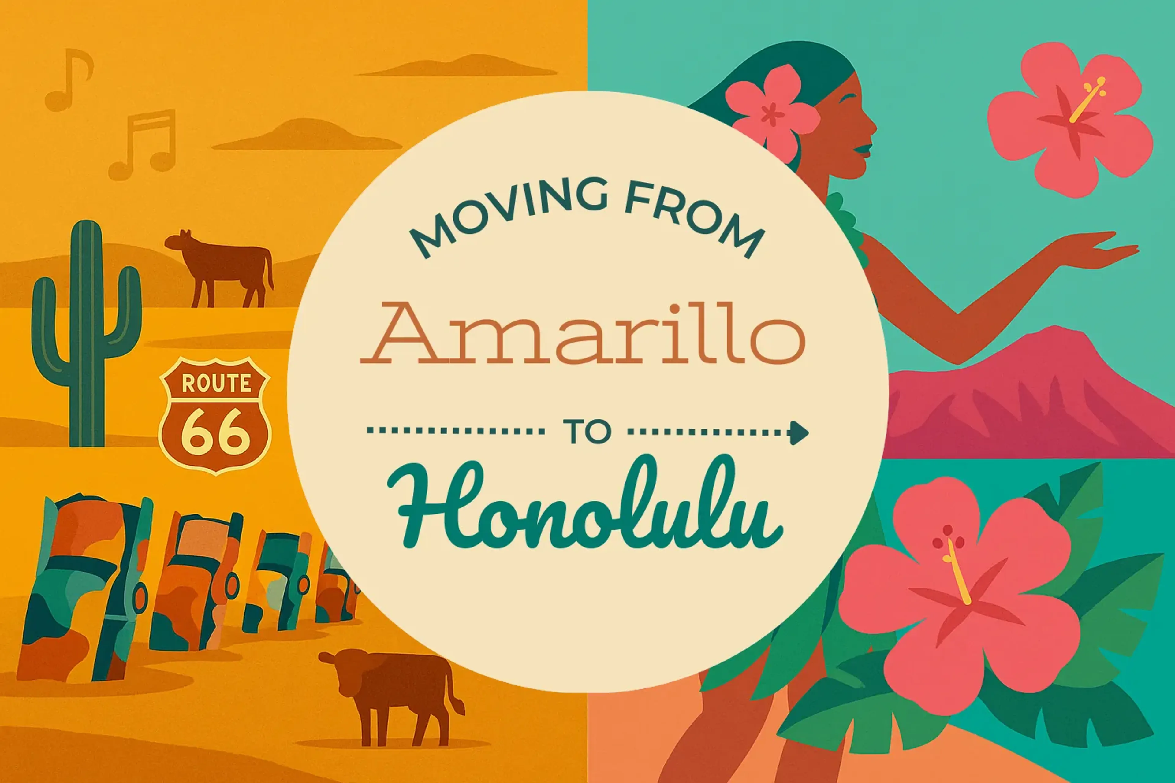 Side-by-side comparison of Amarillo to Honolulu moving companies