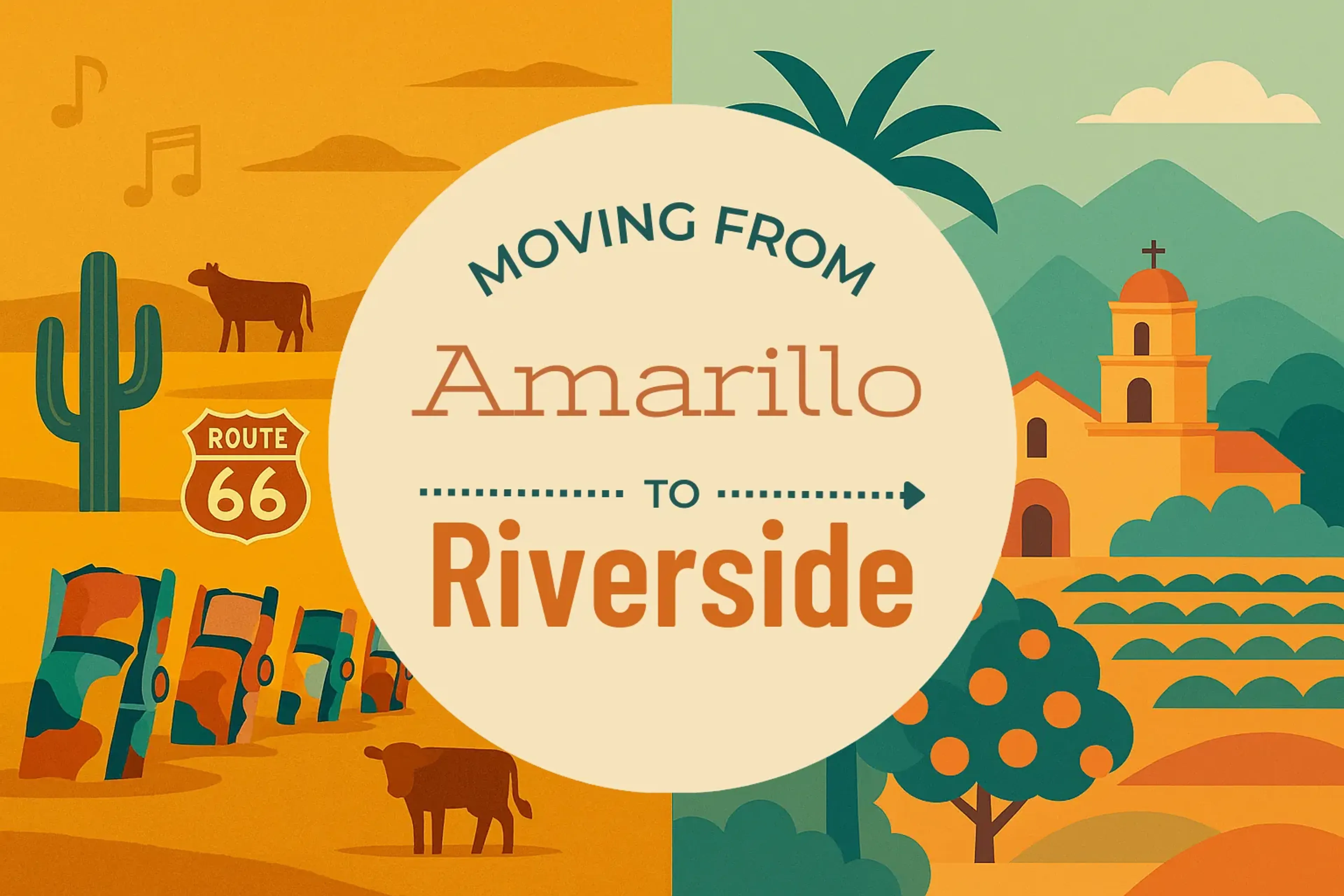 Side-by-side comparison of Amarillo to Riverside moving companies