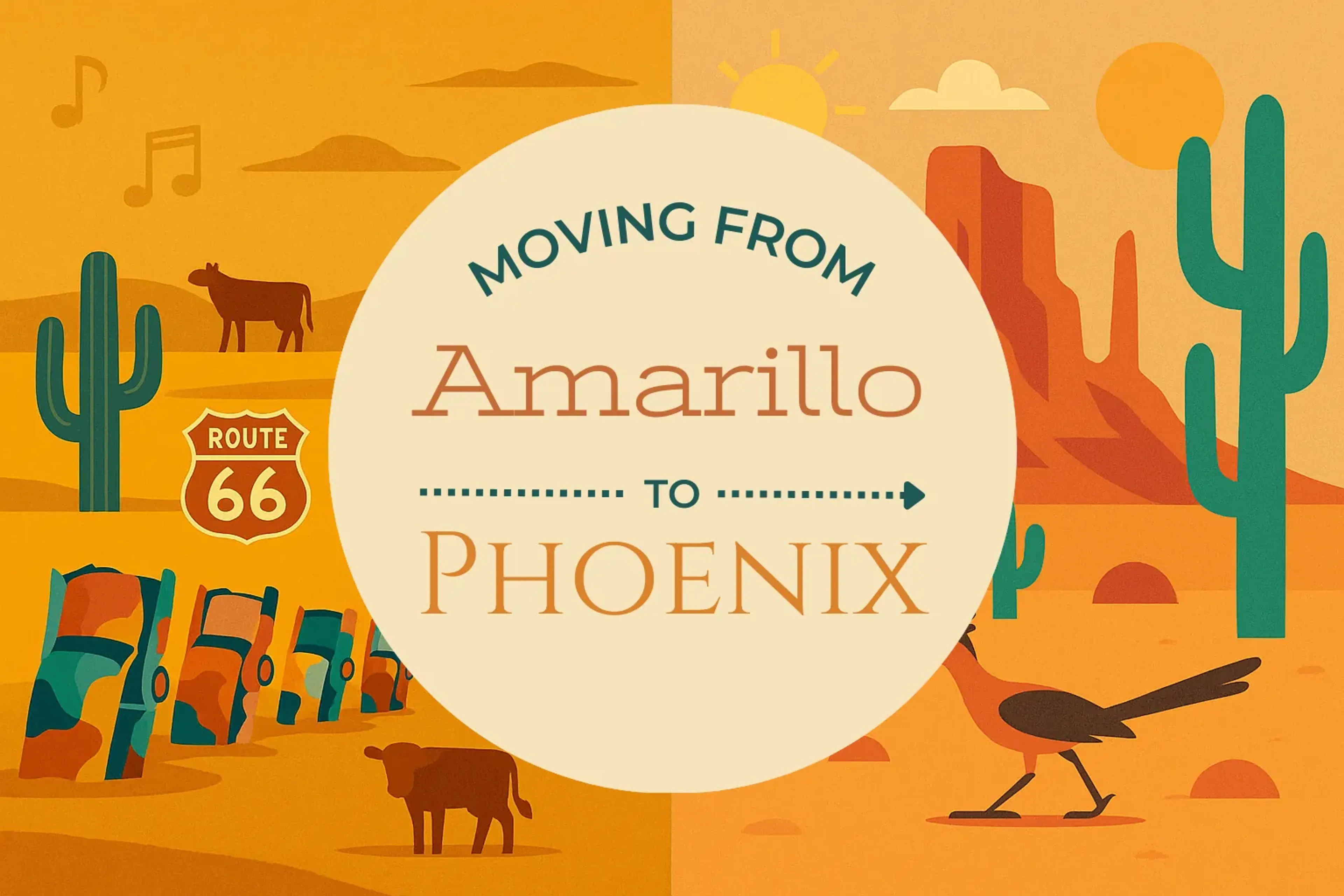 Side-by-side comparison of Amarillo to Phoenix moving companies