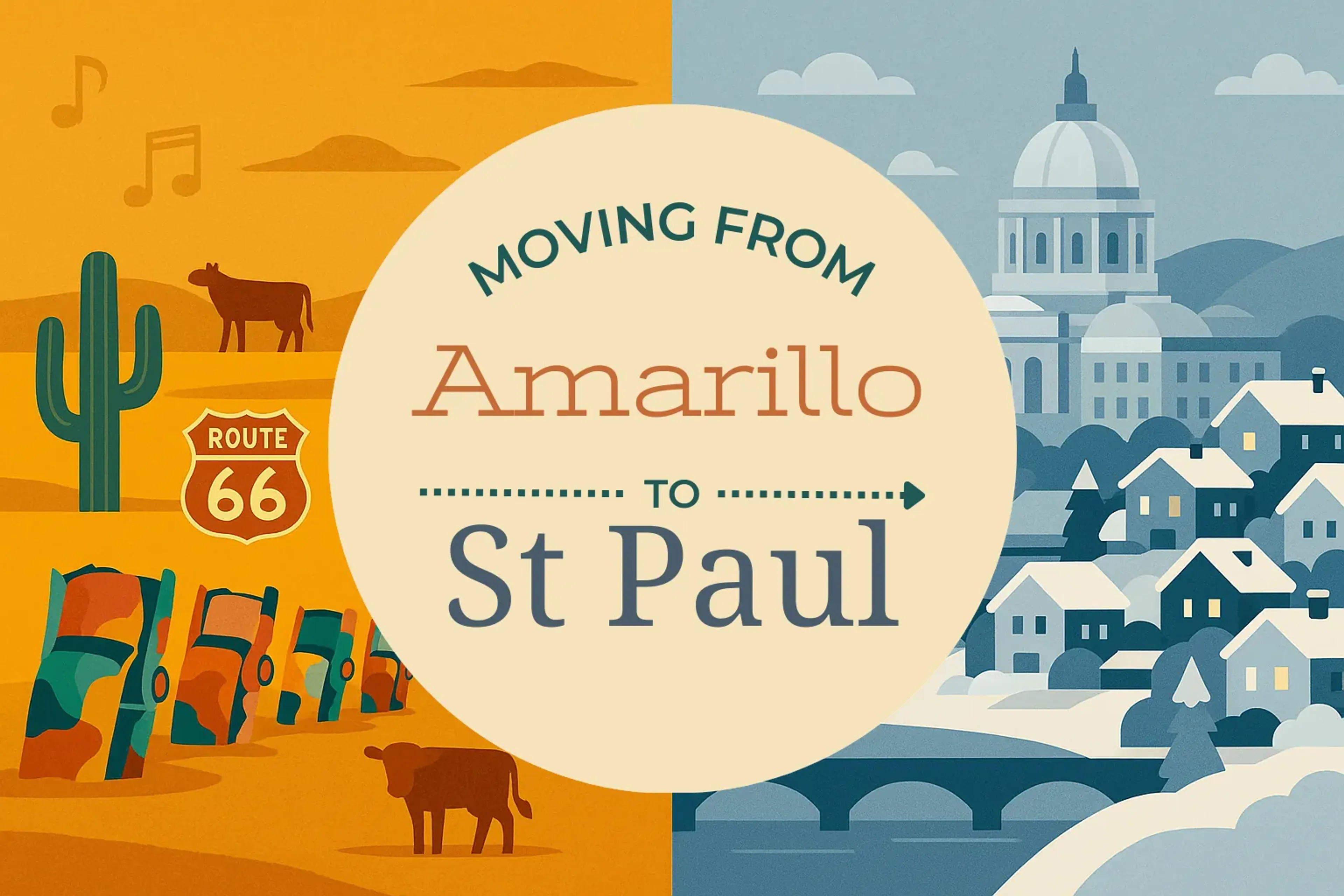 Side-by-side comparison of Amarillo to St. Paul moving companies