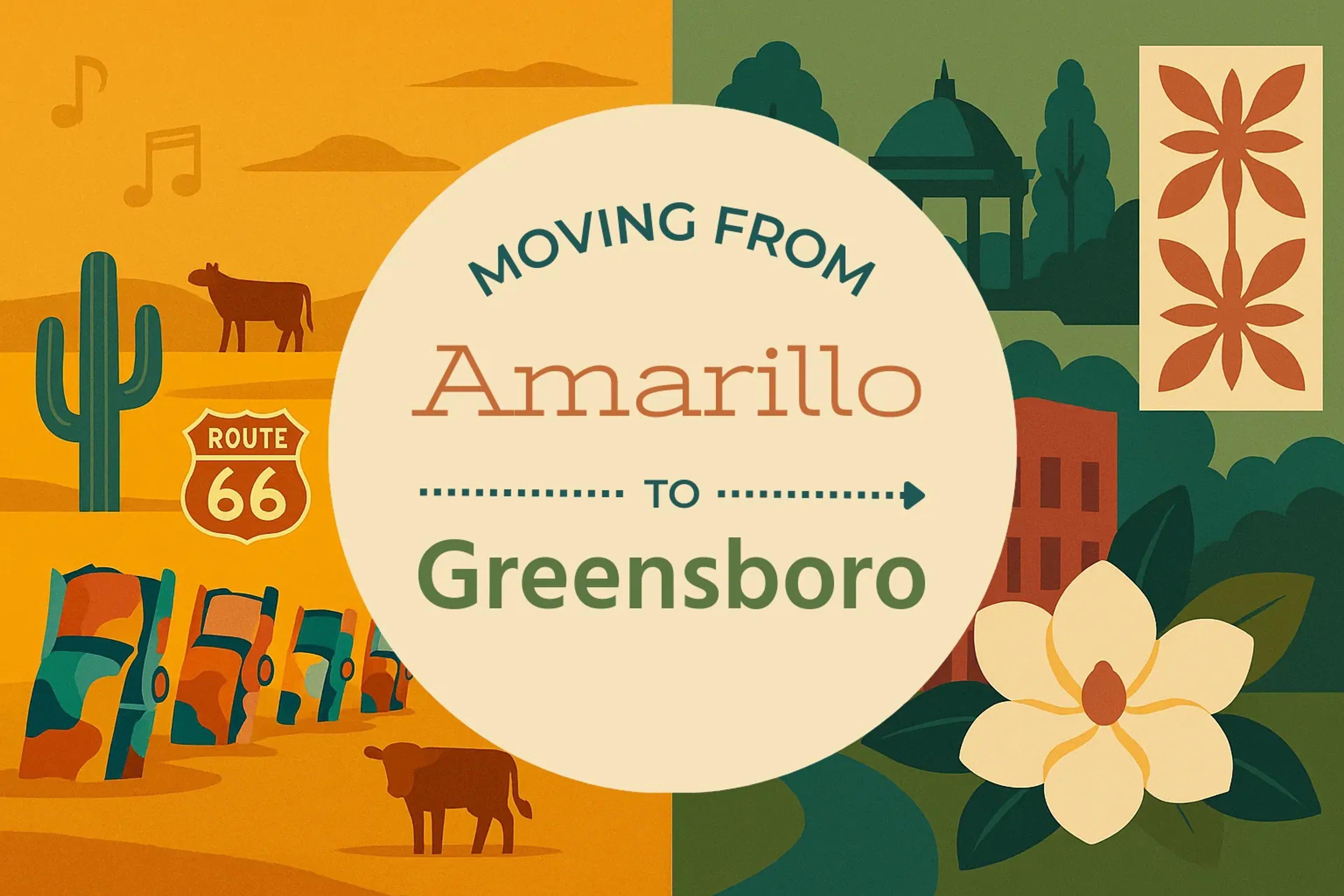 Side-by-side comparison of Amarillo to Greensboro moving companies