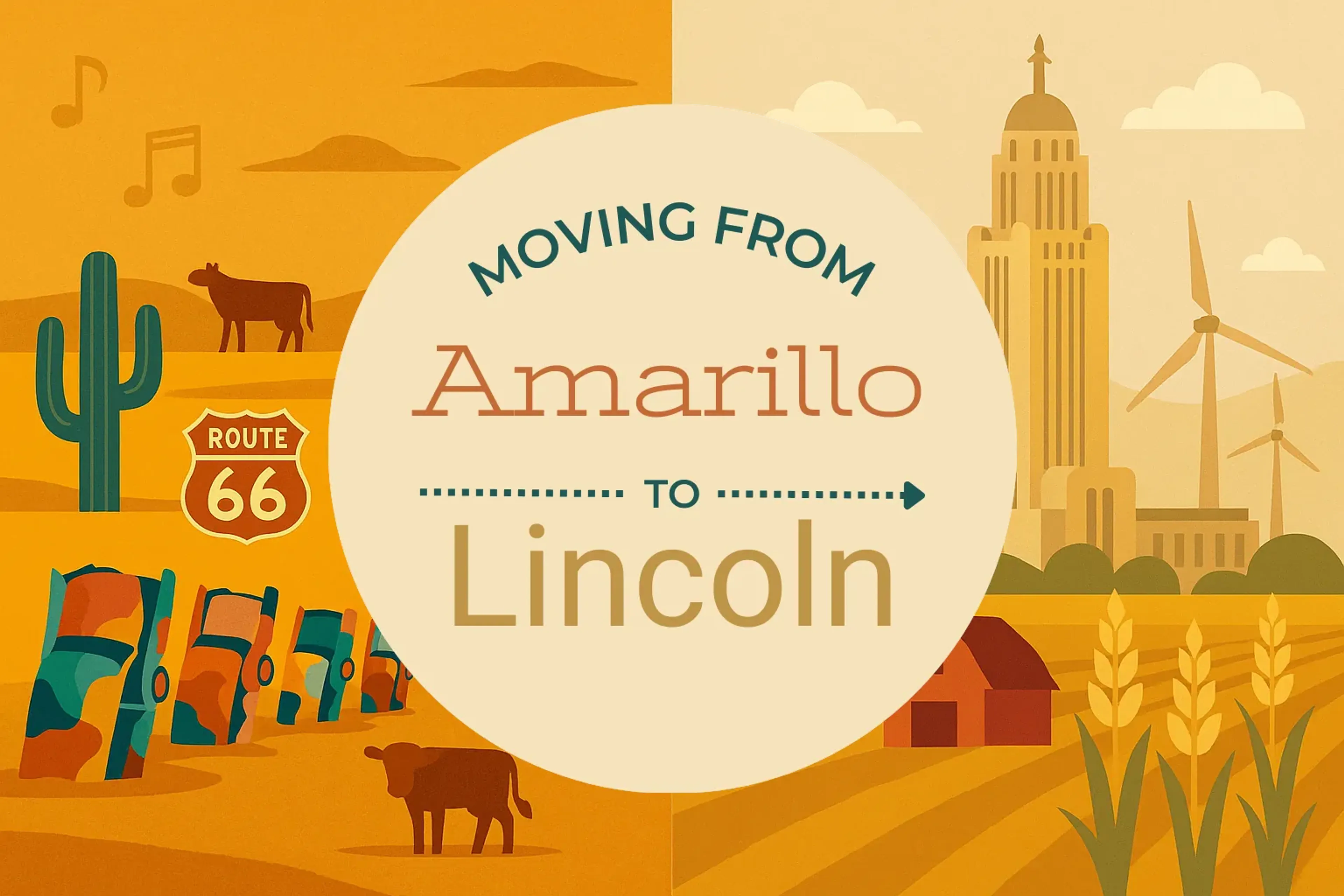 Side-by-side comparison of Amarillo to Lincoln moving companies