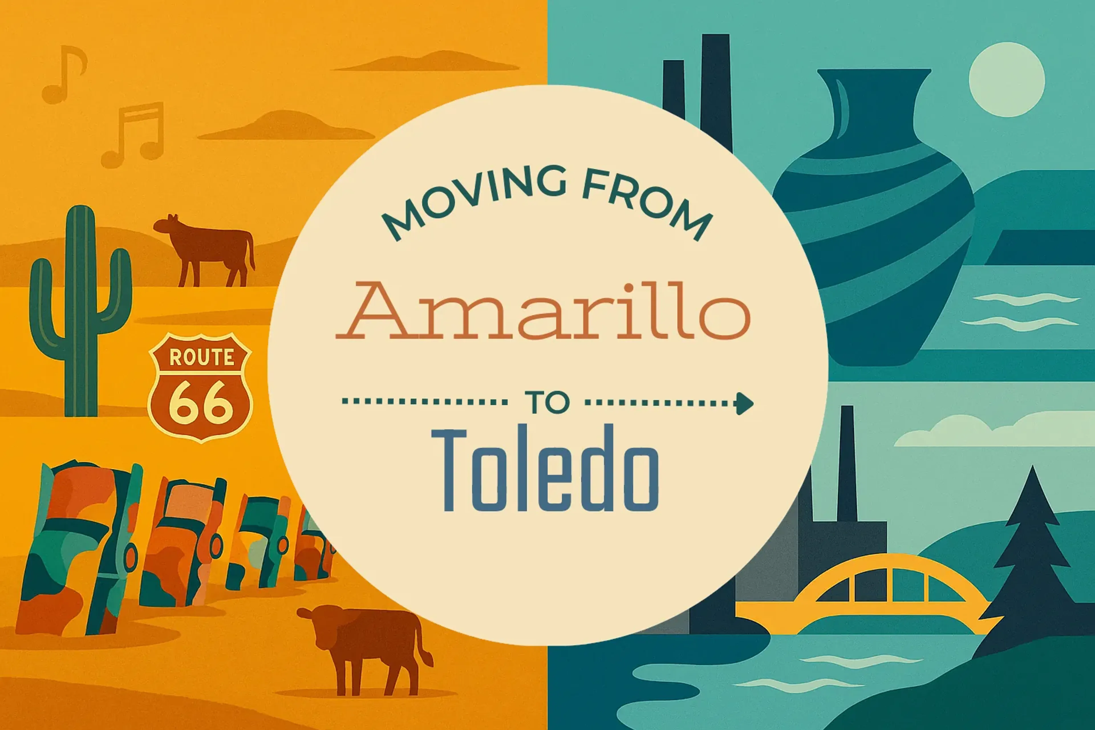 Side-by-side comparison of Amarillo to Toledo moving companies
