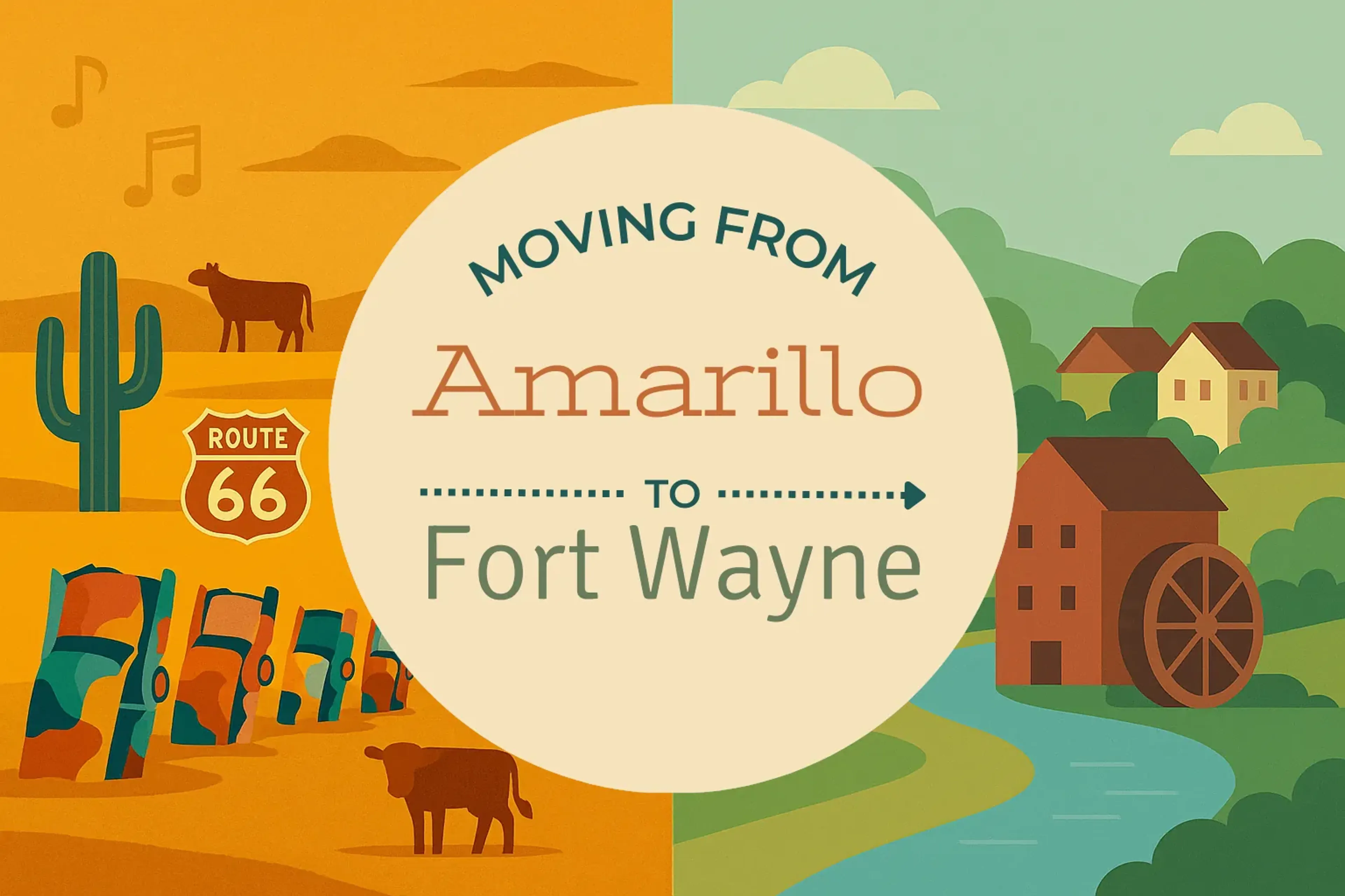 Side-by-side comparison of Amarillo to Fort Wayne moving companies