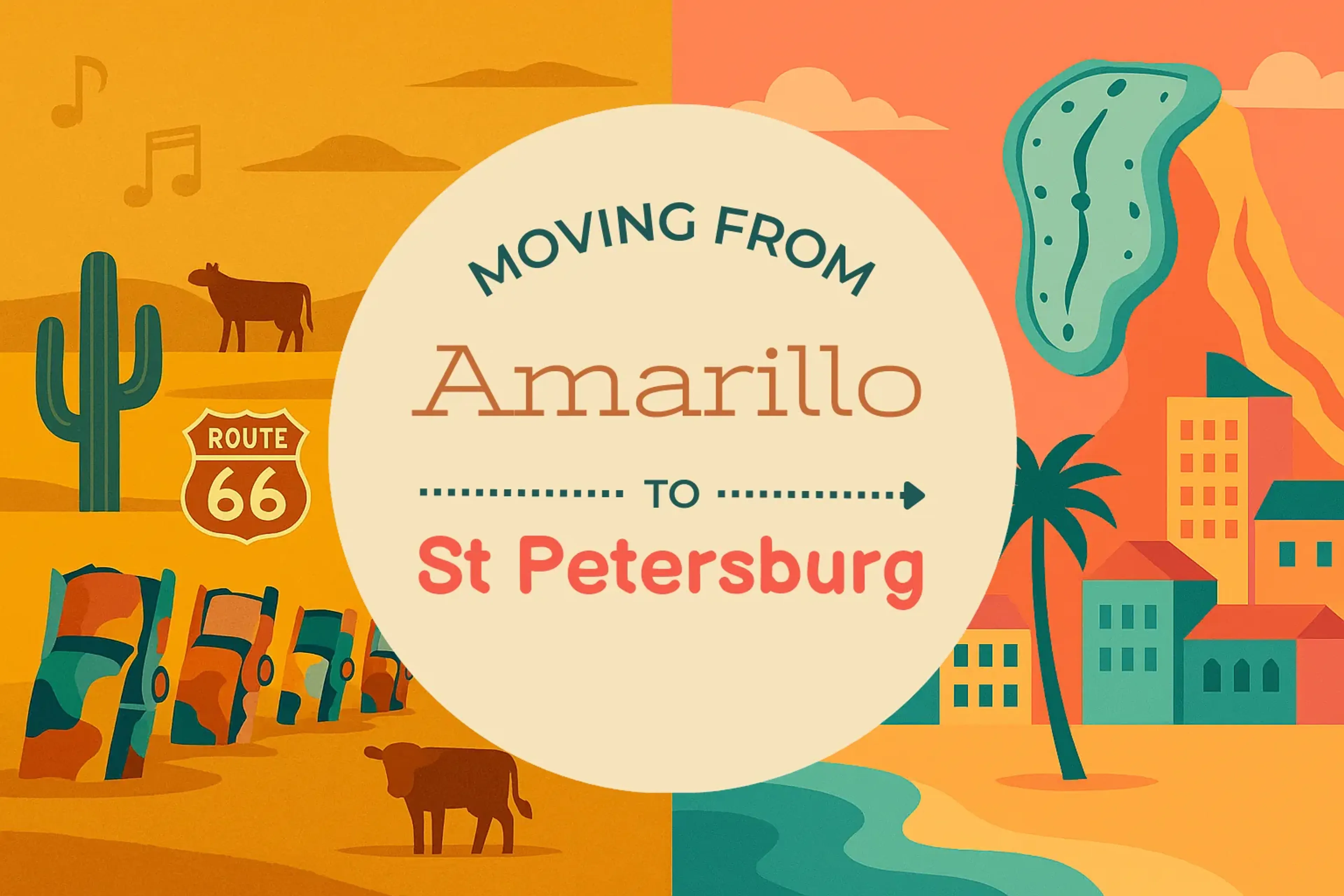 Side-by-side comparison of Amarillo to St. Petersburg moving companies