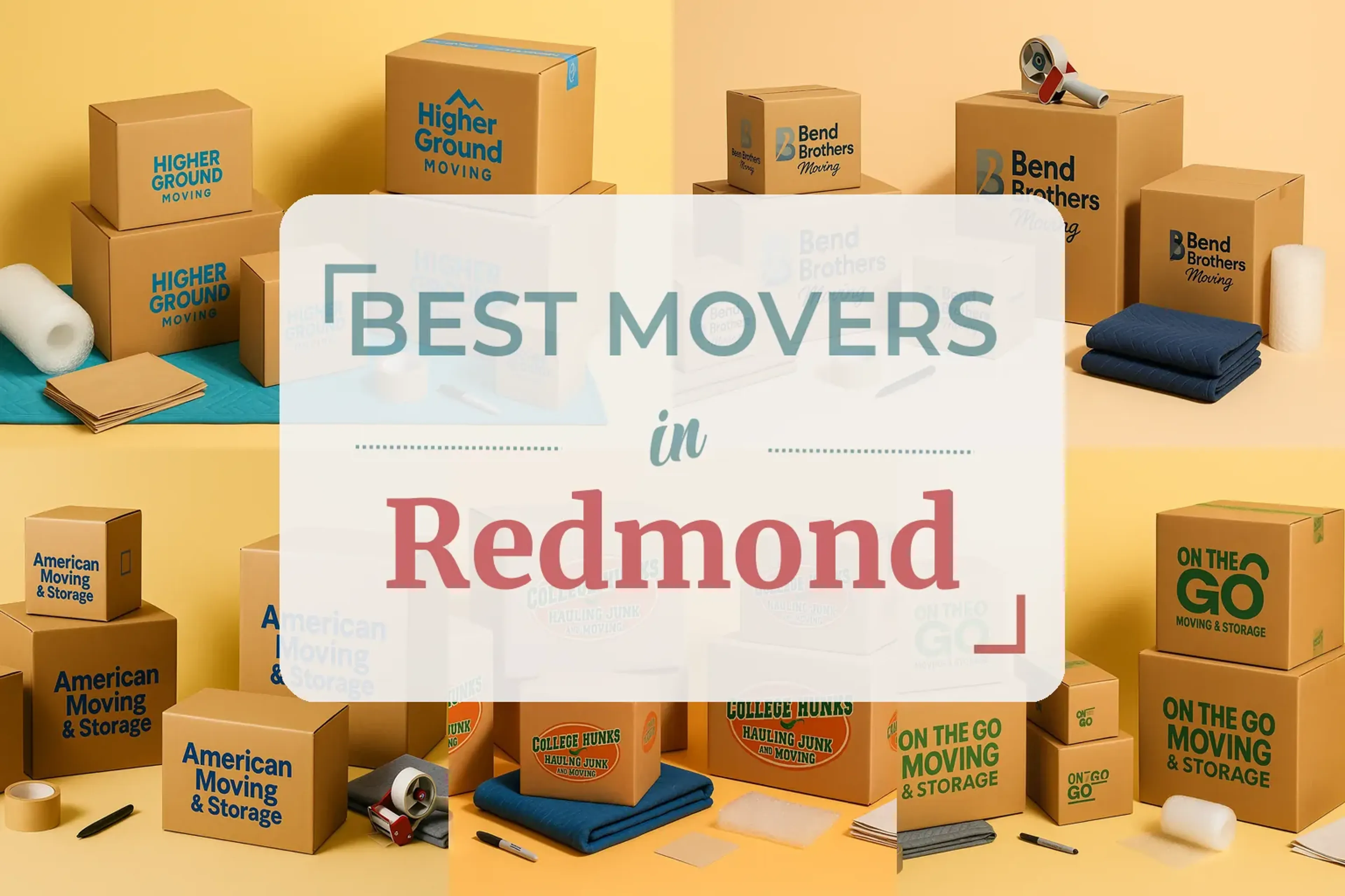 Side-by-side comparison of Redmond moving companies