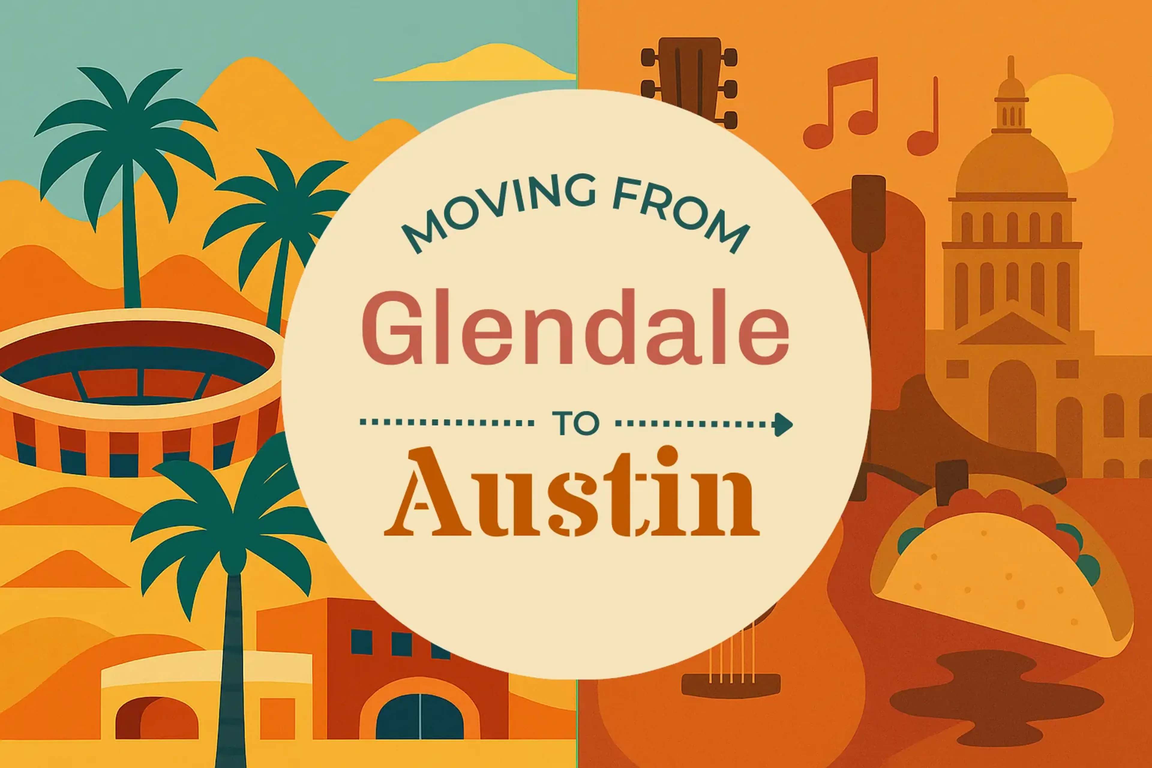 Side-by-side comparison of Glendale to Austin moving companies
