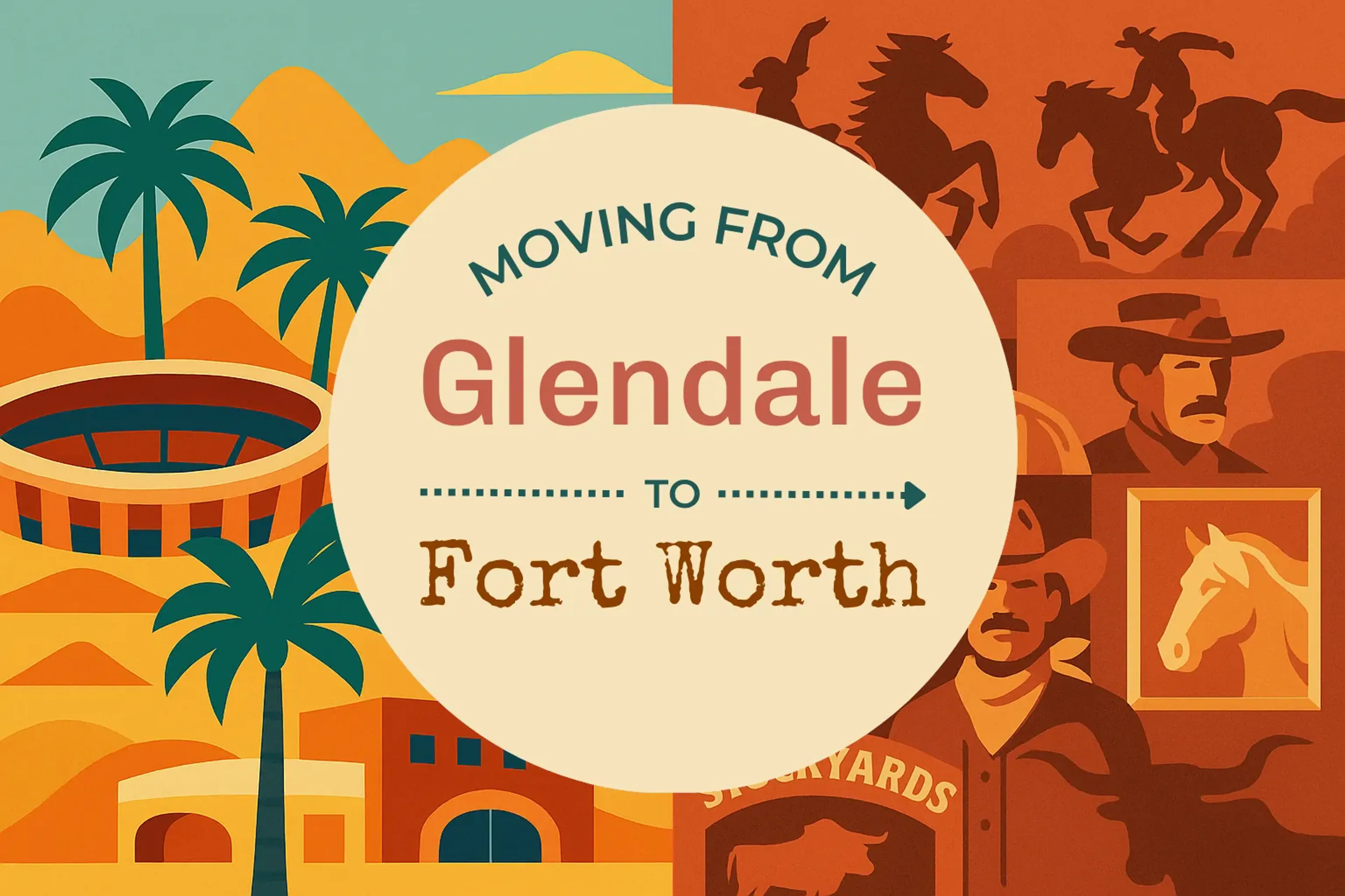 Side-by-side comparison of Glendale to Fort Worth moving companies
