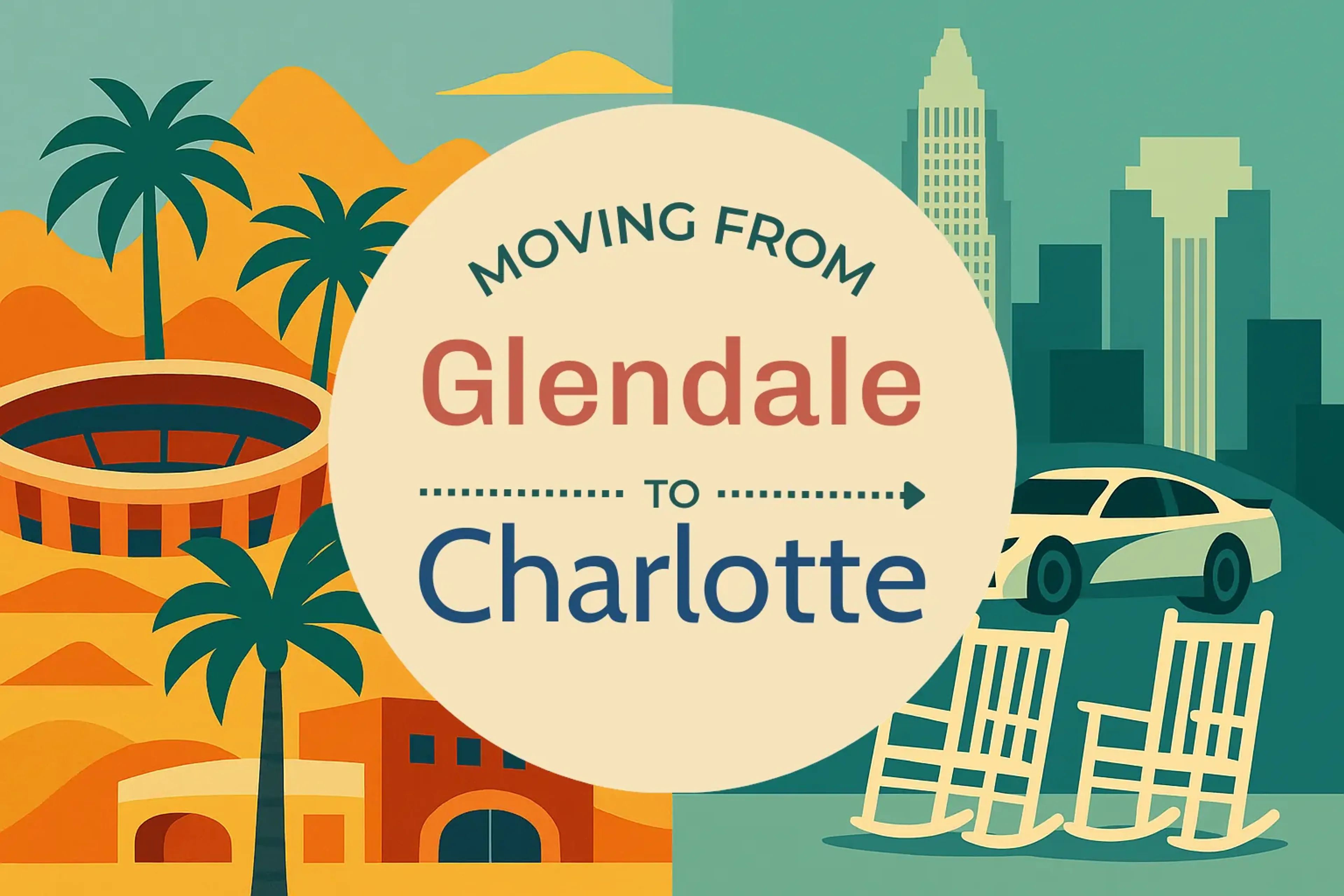 Side-by-side comparison of Glendale to Charlotte moving companies