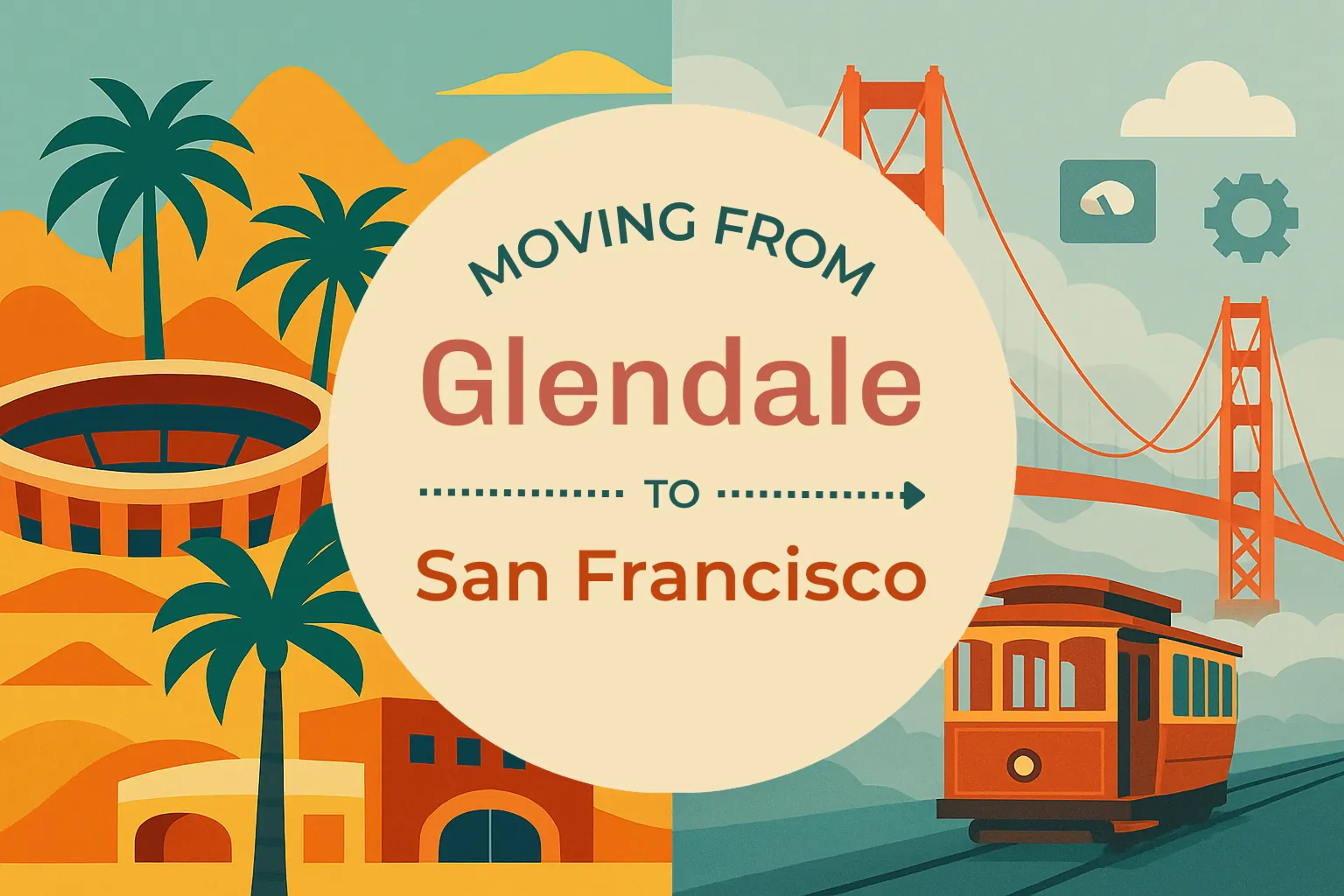 Side-by-side comparison of Glendale to San Francisco moving companies