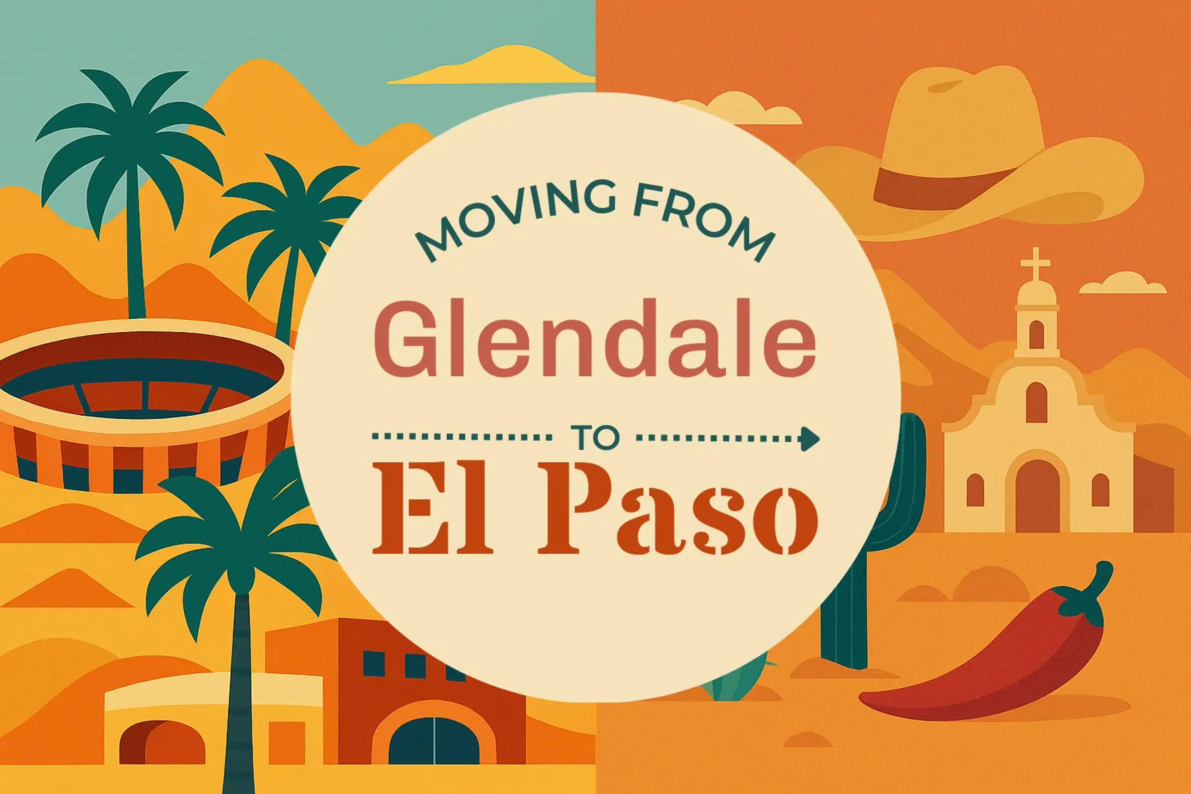 Side-by-side comparison of Glendale to El Paso moving companies