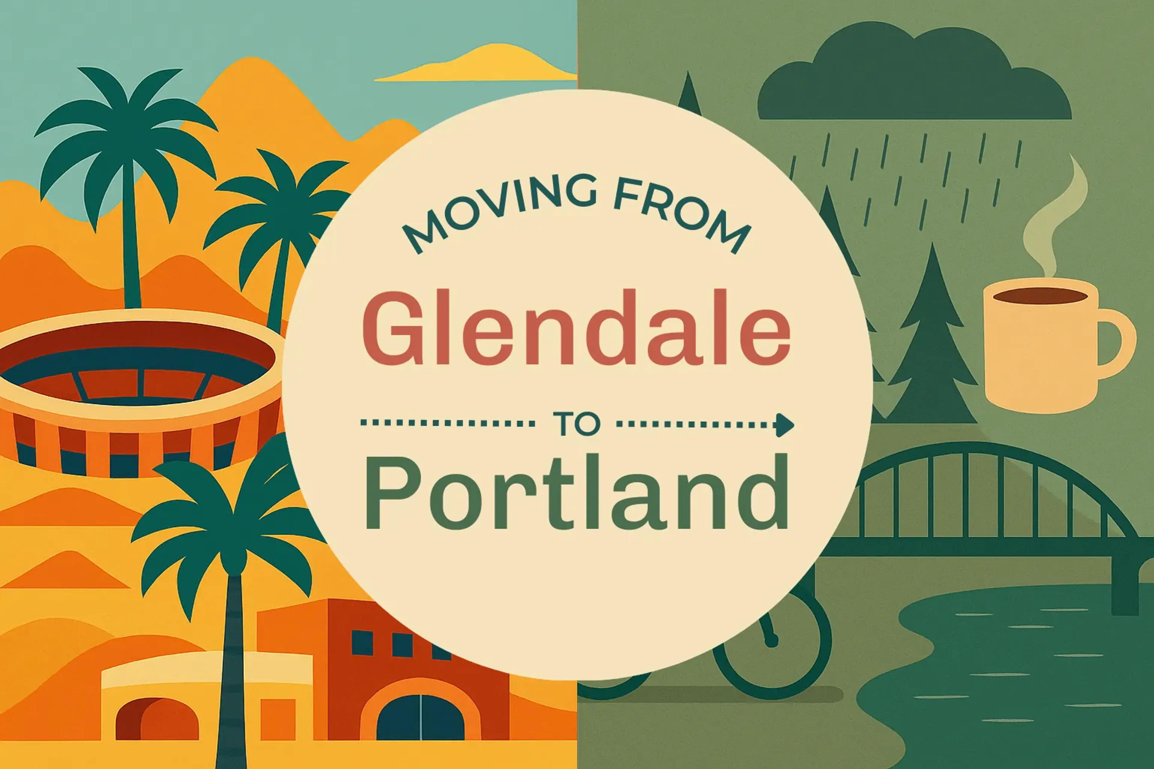 Side-by-side comparison of Glendale to Portland moving companies