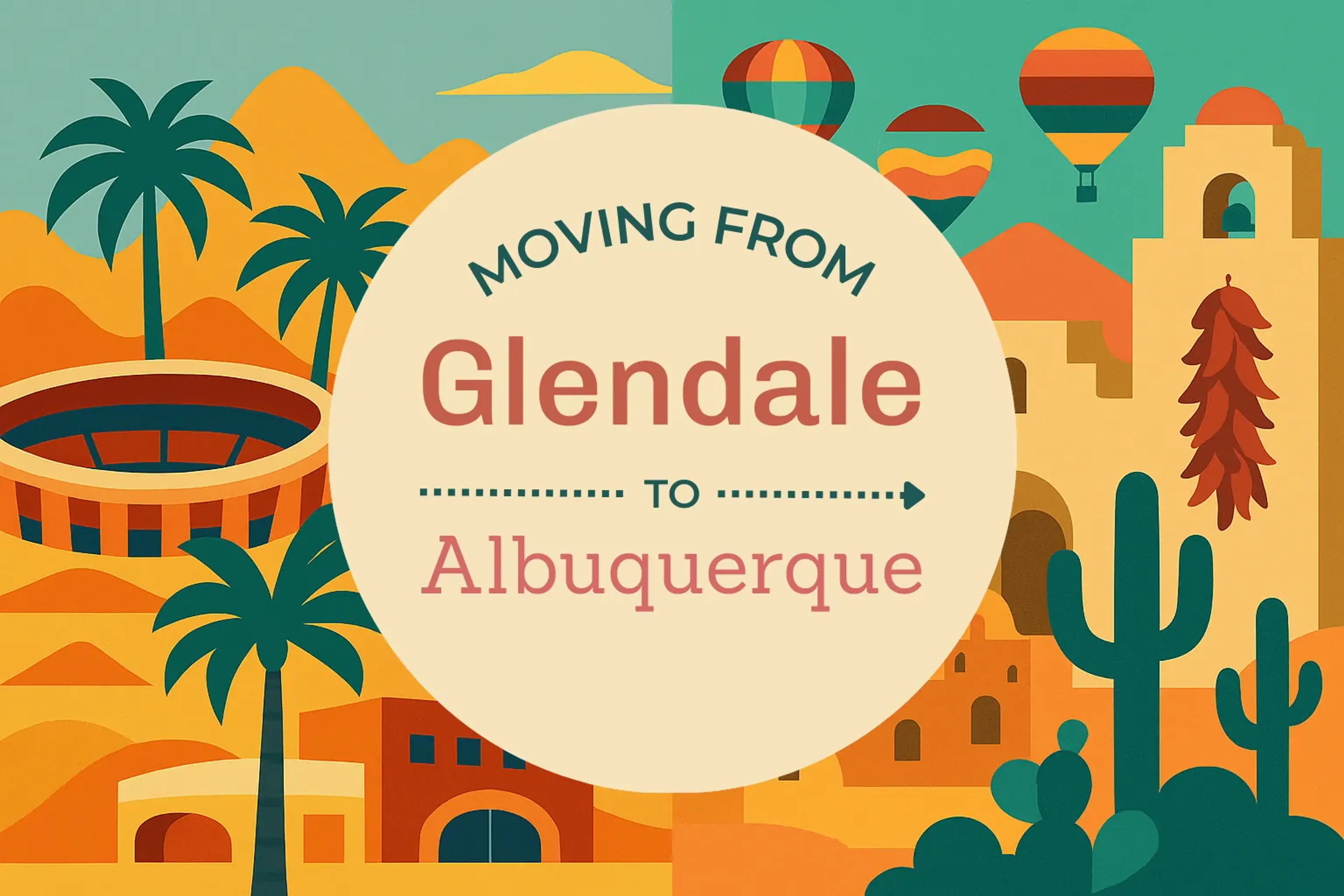 Side-by-side comparison of Glendale to Albuquerque moving companies