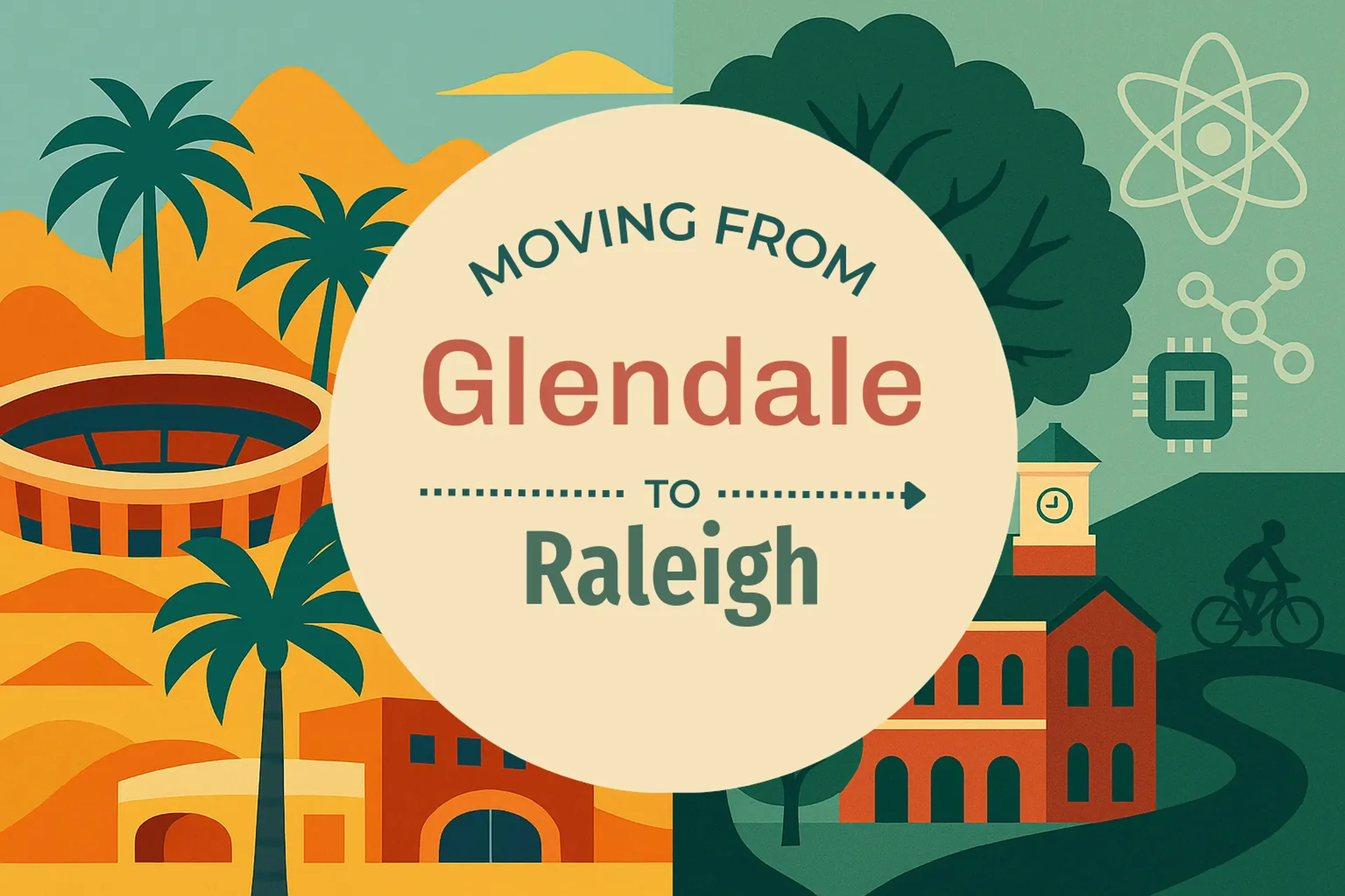 Side-by-side comparison of Glendale to Raleigh moving companies