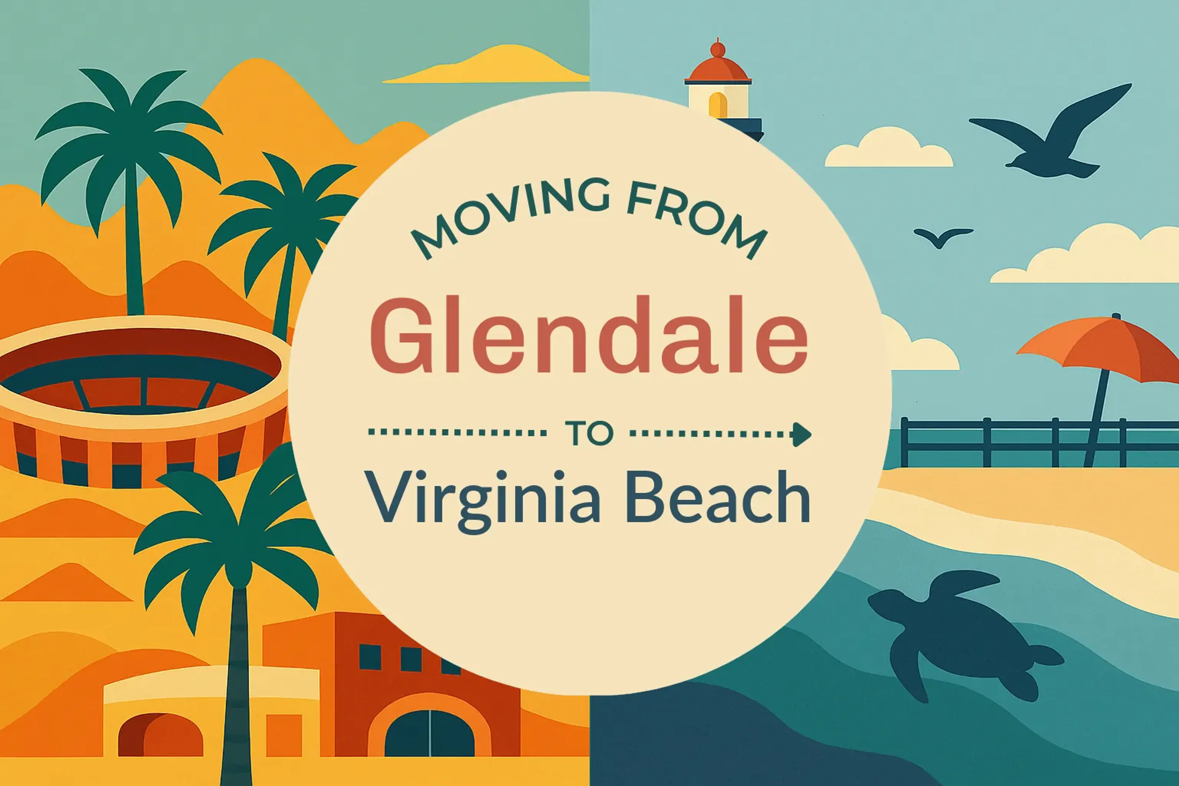 Side-by-side comparison of Glendale to Virginia Beach moving companies