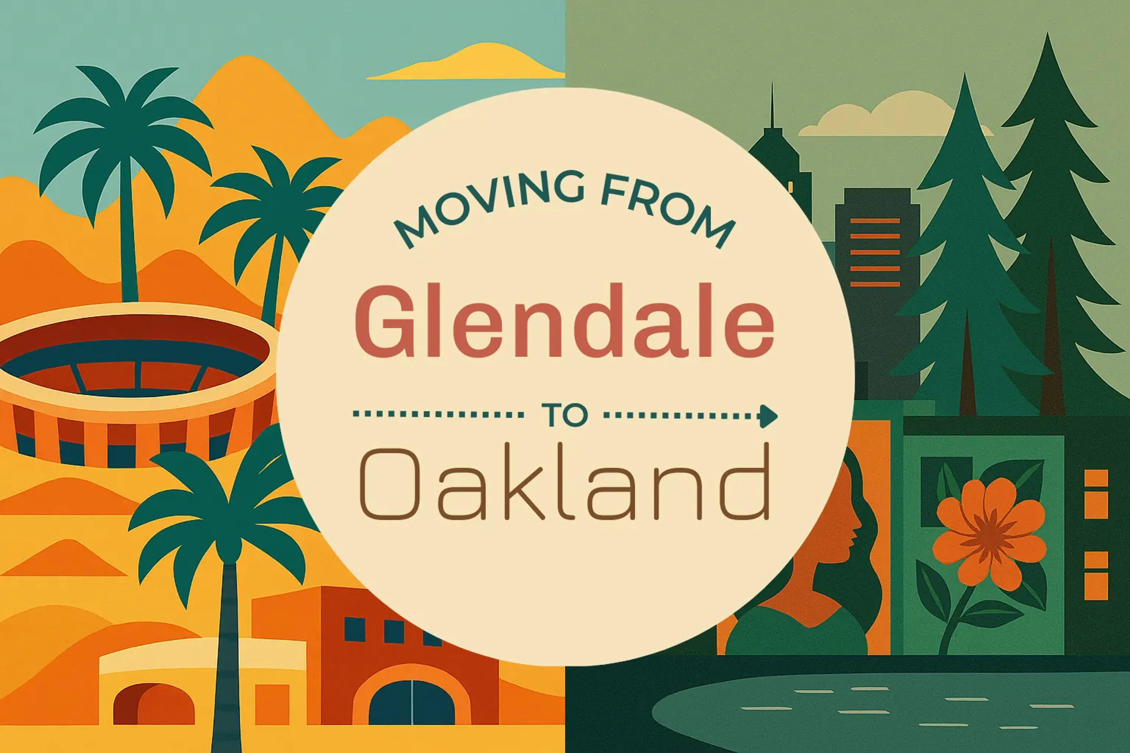 Side-by-side comparison of Glendale to Oakland moving companies