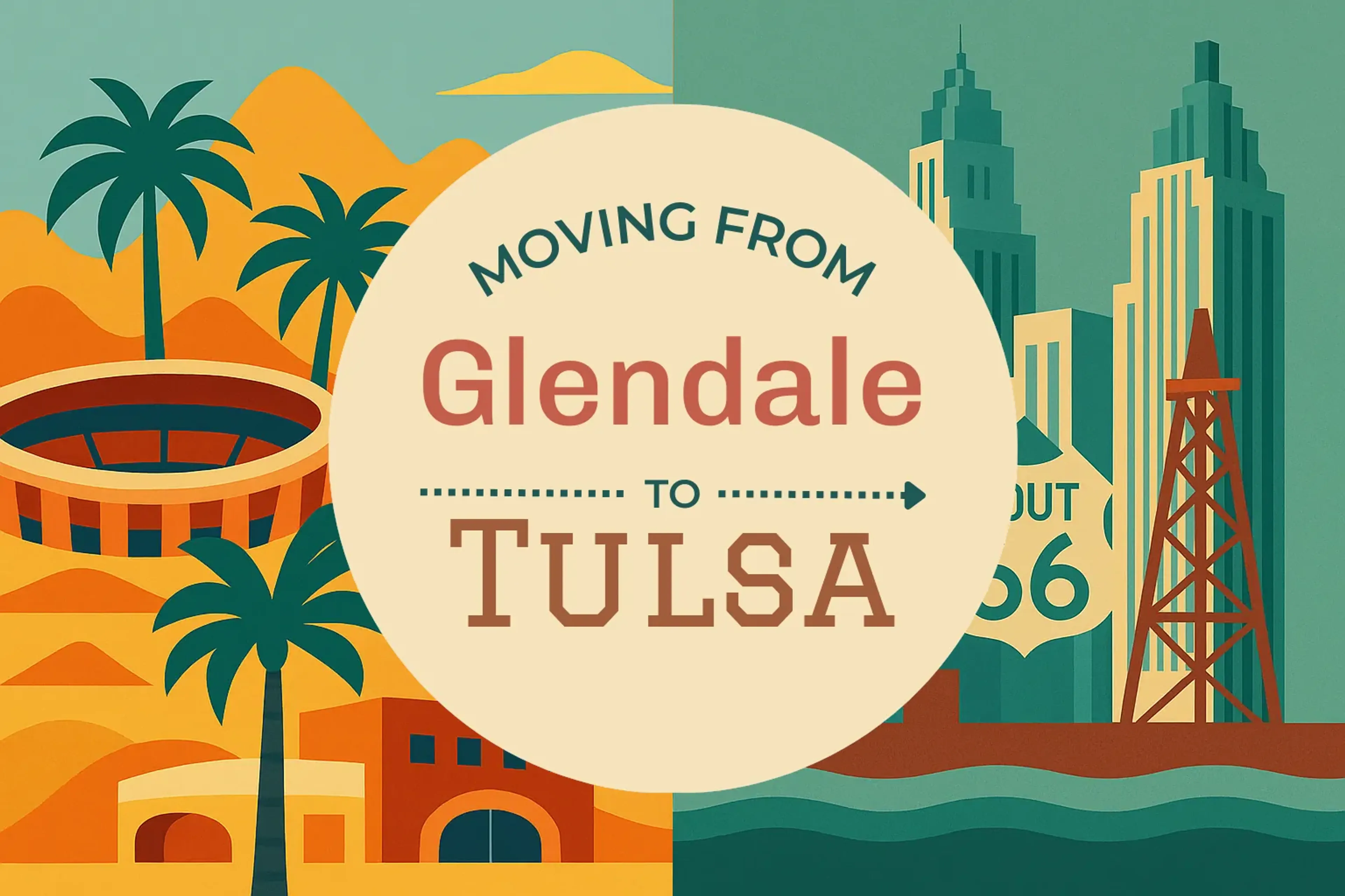Side-by-side comparison of Glendale to Tulsa moving companies