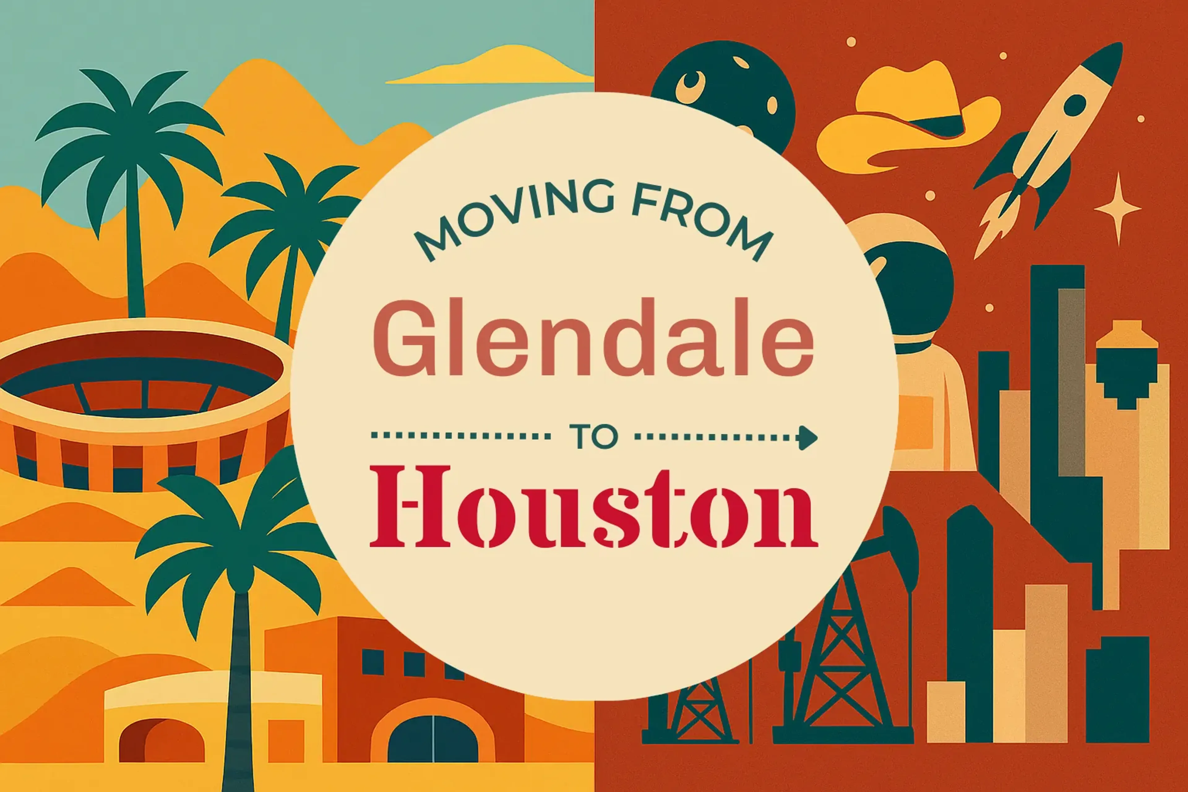 Side-by-side comparison of Glendale to Houston moving companies