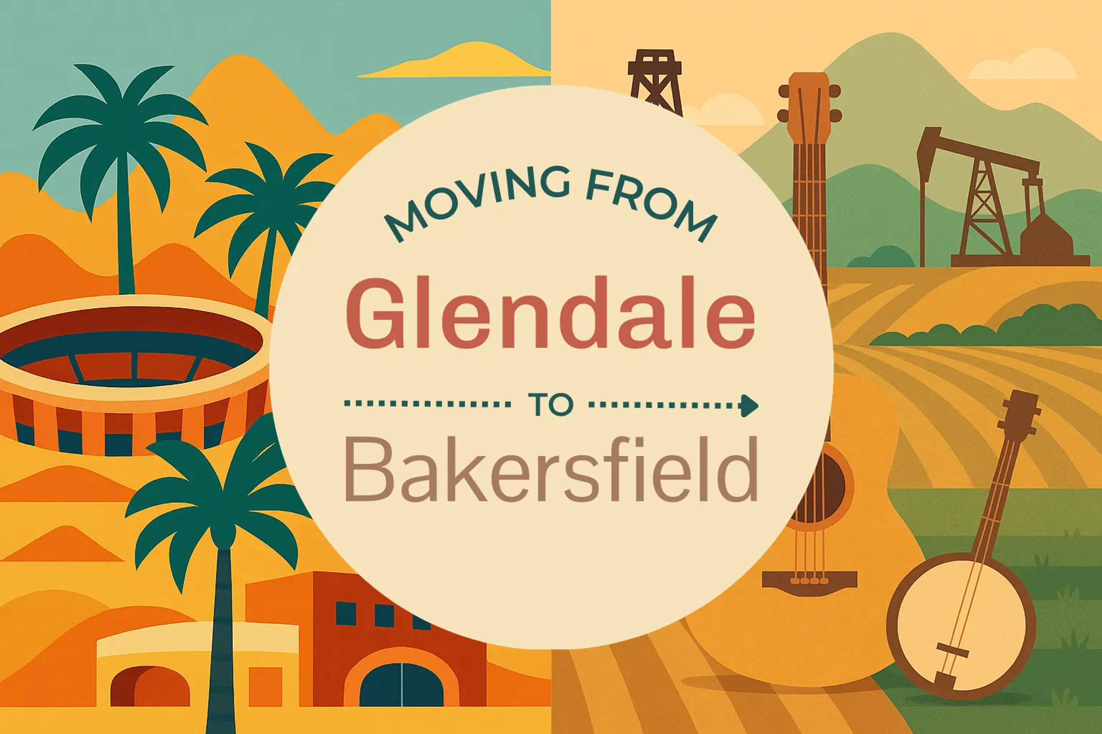 Side-by-side comparison of Glendale to Bakersfield moving companies
