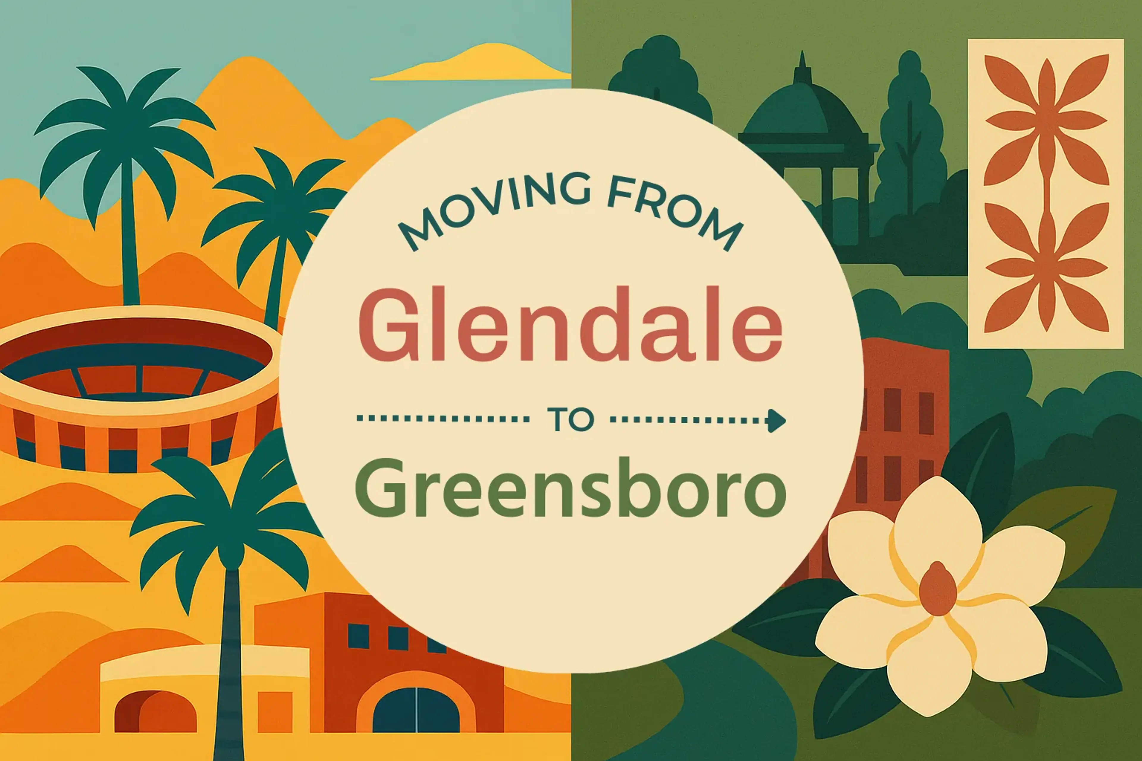 Side-by-side comparison of Glendale to Greensboro moving companies