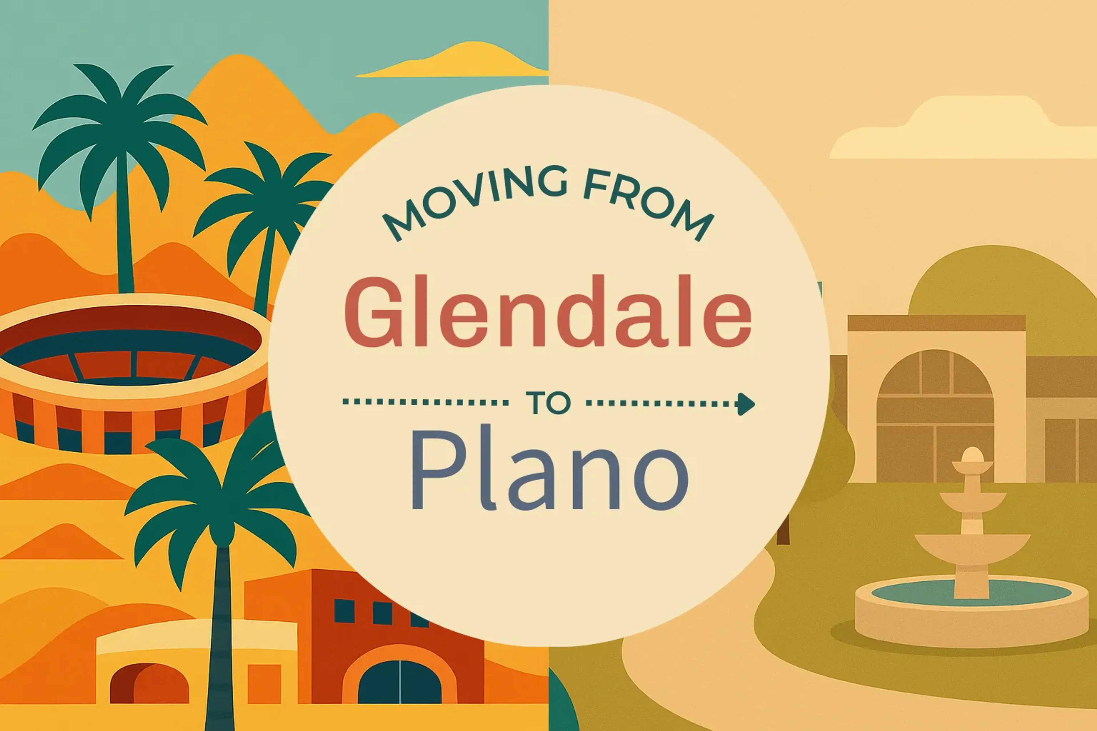 Side-by-side comparison of Glendale to Plano moving companies