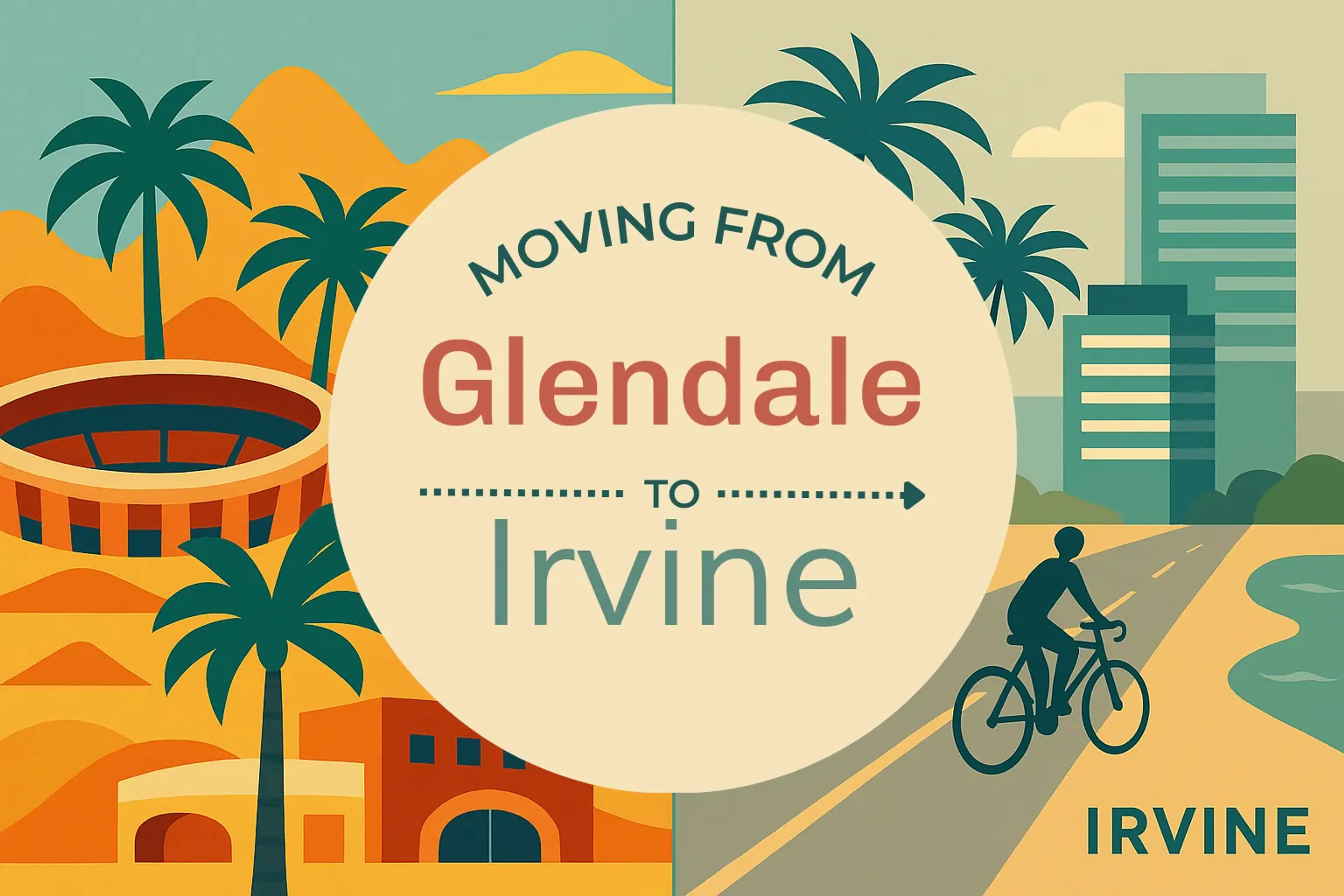 Side-by-side comparison of Glendale to Irvine moving companies