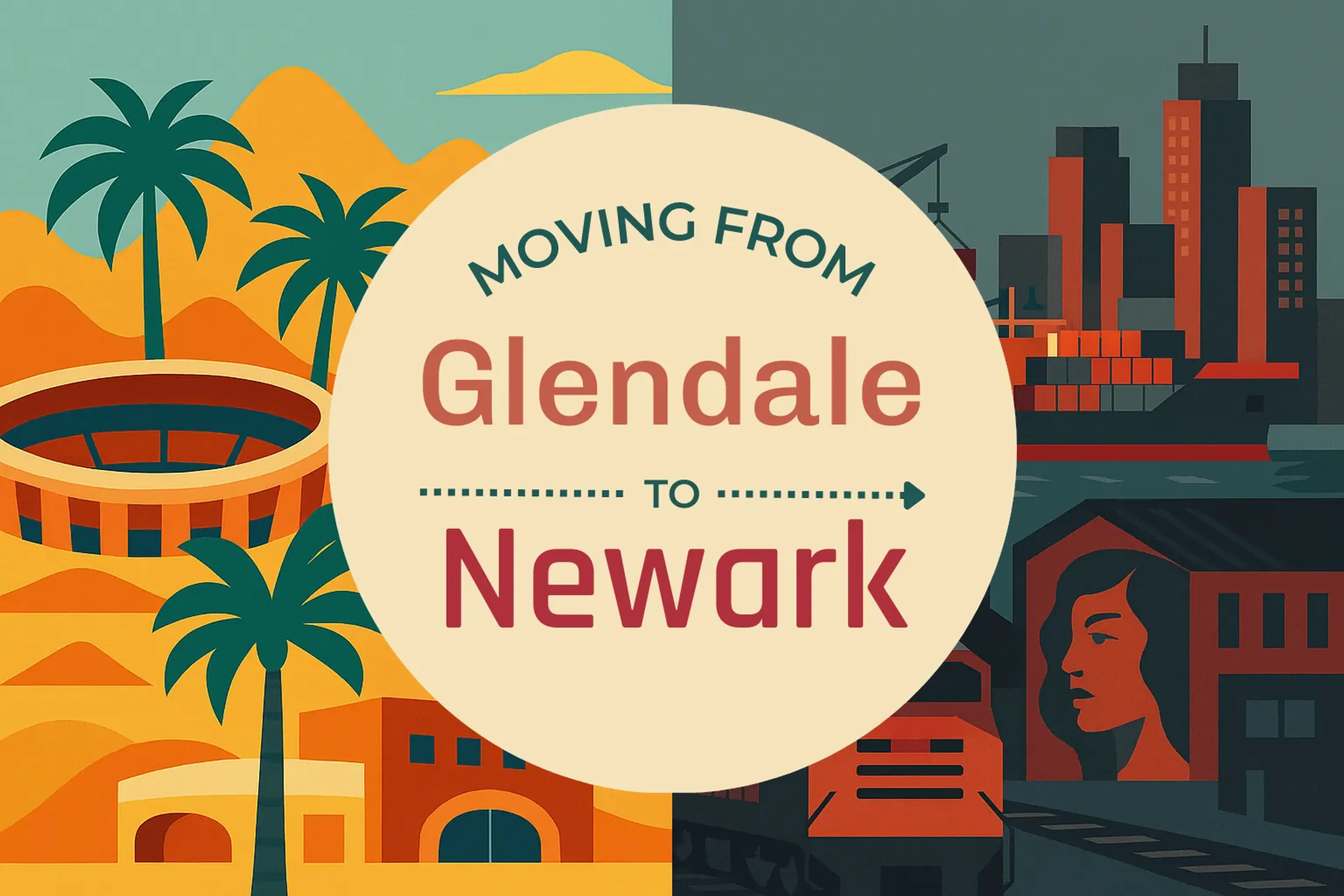 Side-by-side comparison of Glendale to Newark moving companies