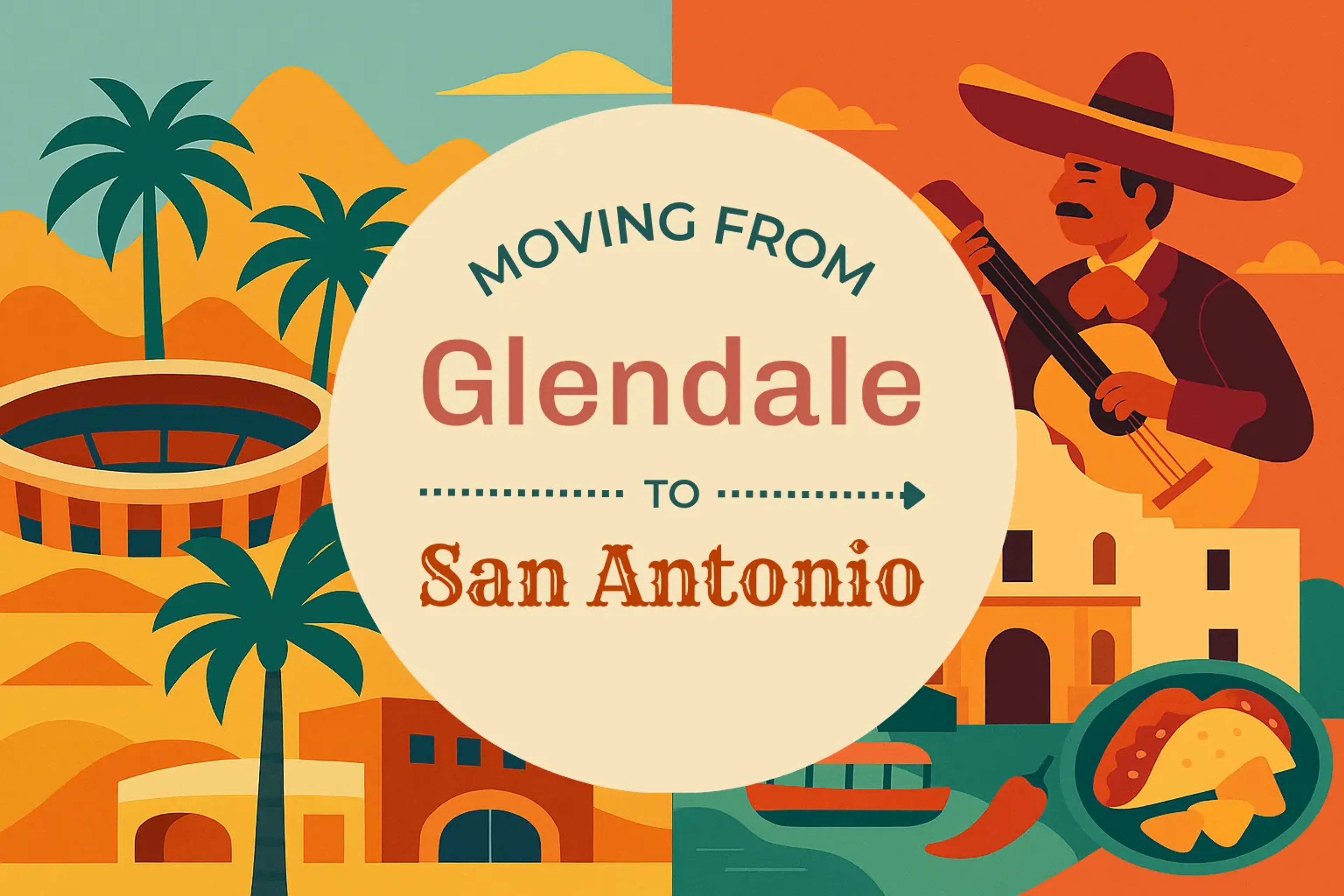 Side-by-side comparison of Glendale to San Antonio moving companies