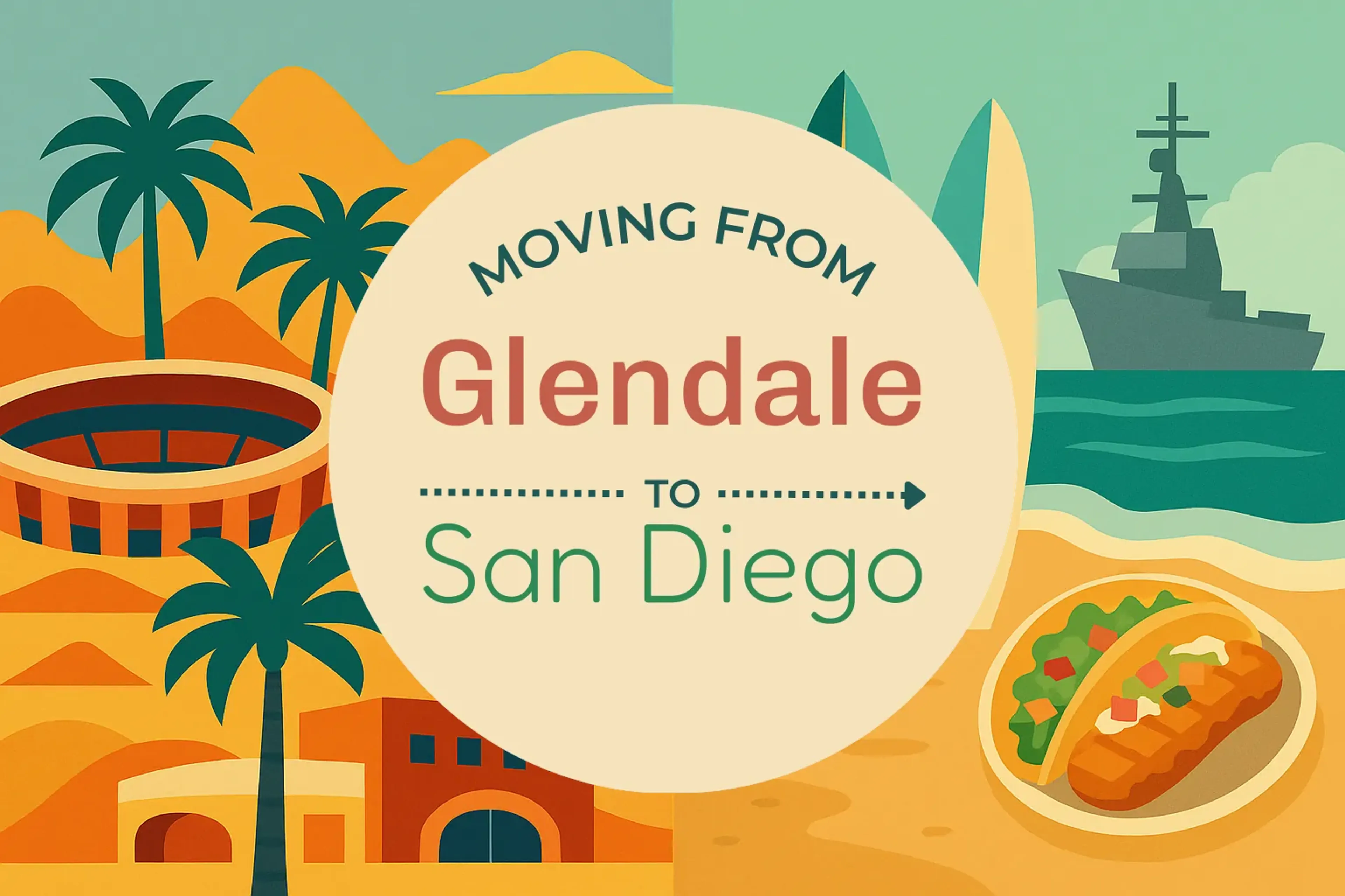 Side-by-side comparison of Glendale to San Diego moving companies