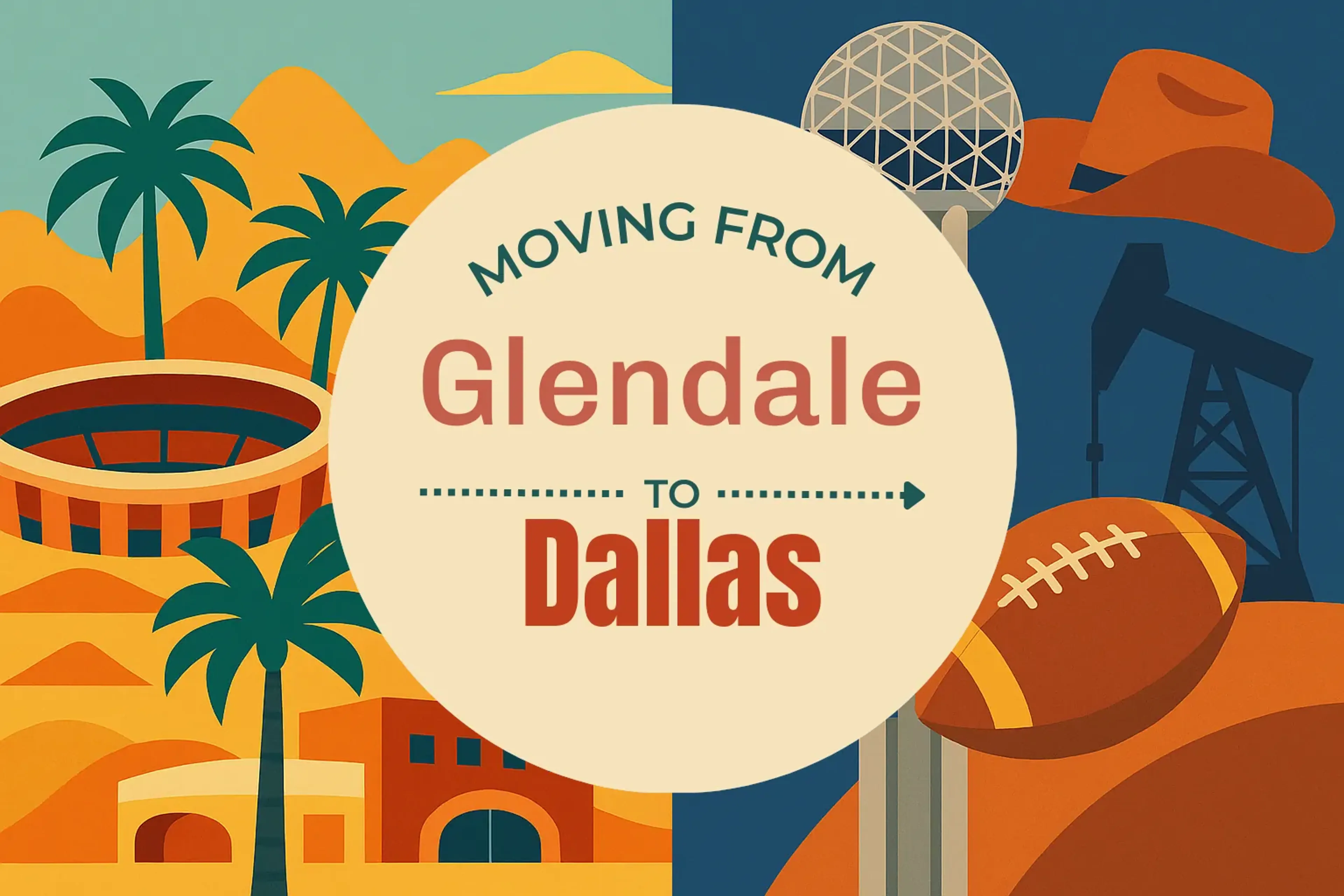 Side-by-side comparison of Glendale to Dallas moving companies
