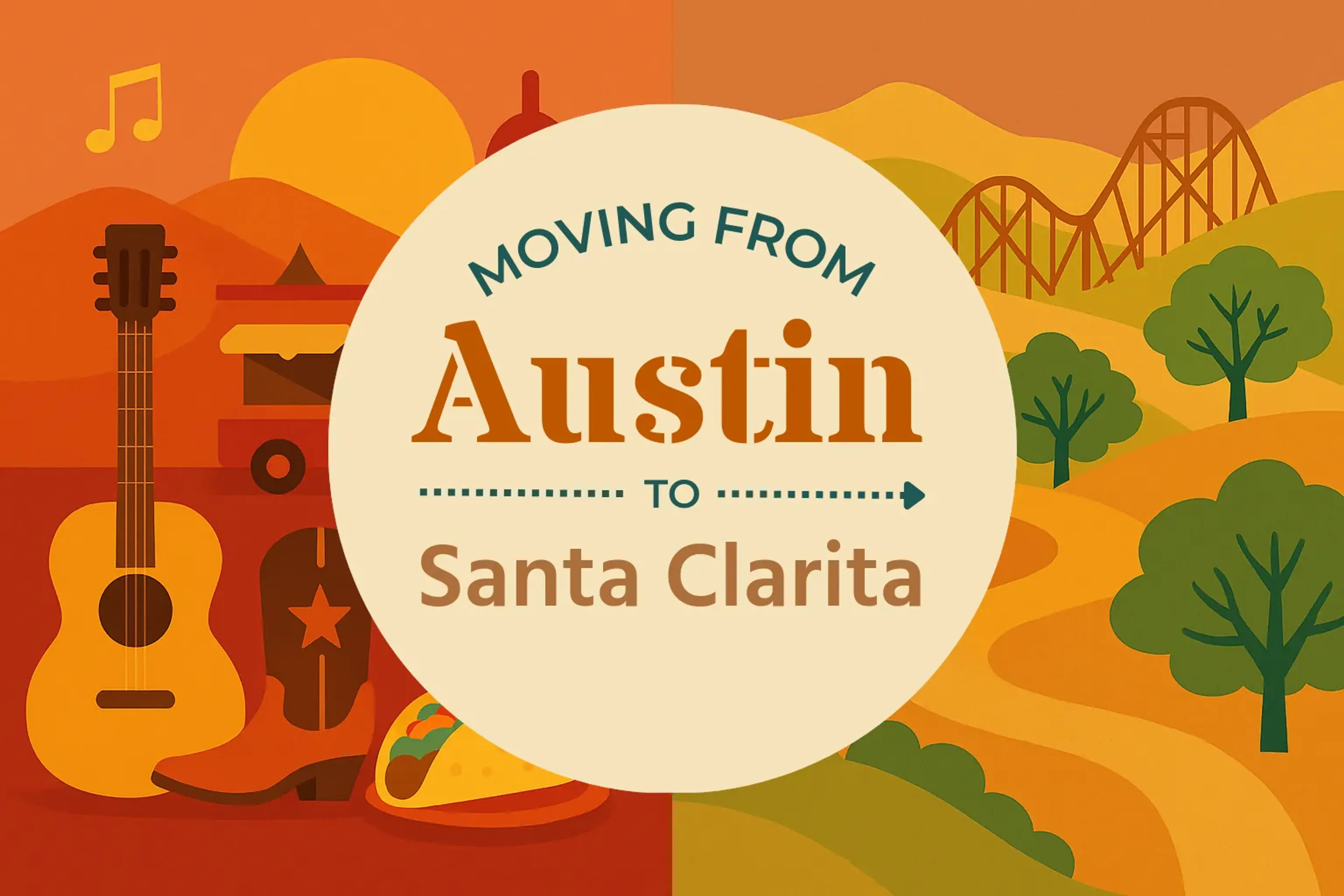 Side-by-side comparison of Austin to Santa Clarita moving companies
