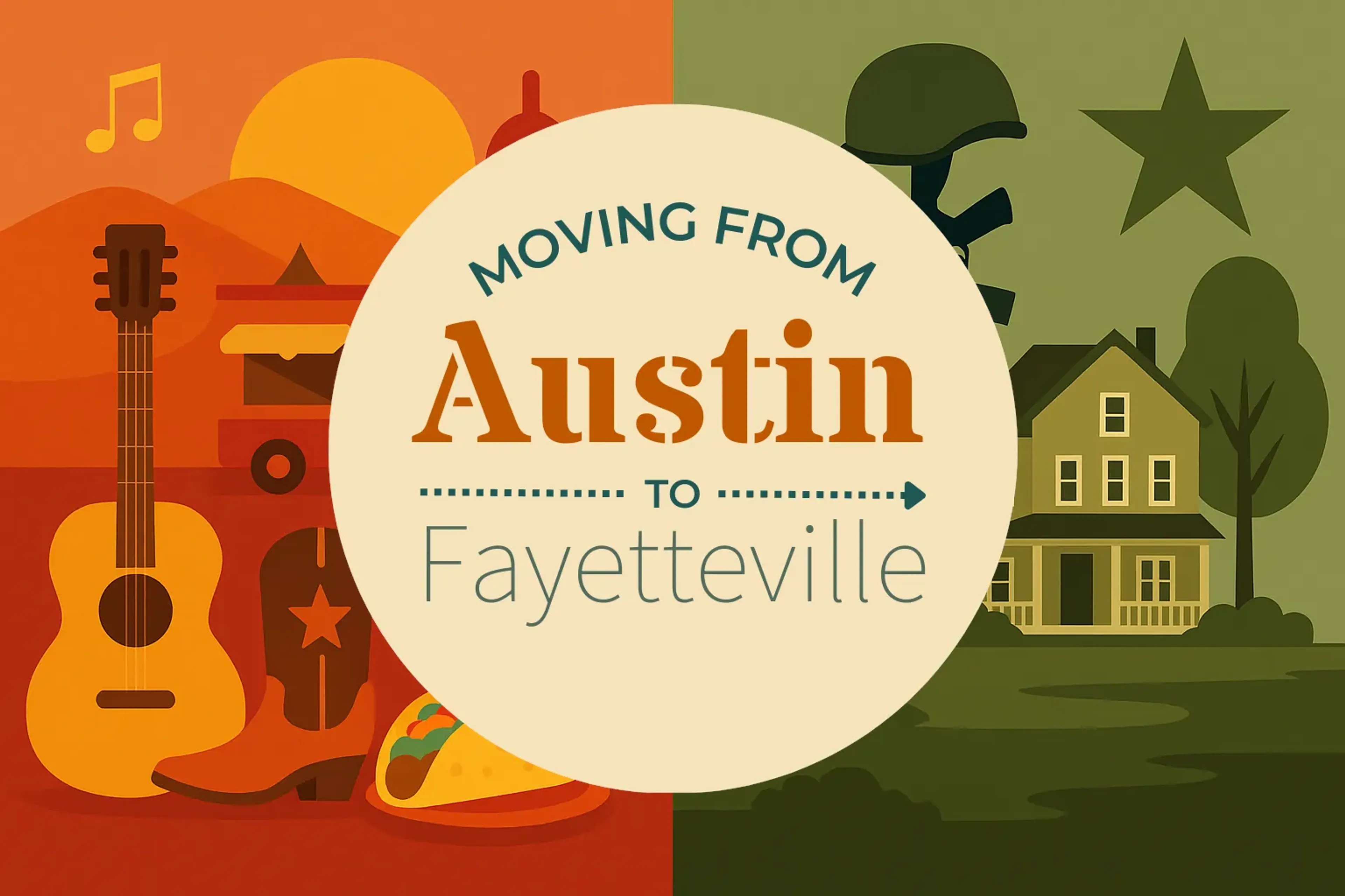 Side-by-side comparison of Austin to Fayetteville moving companies