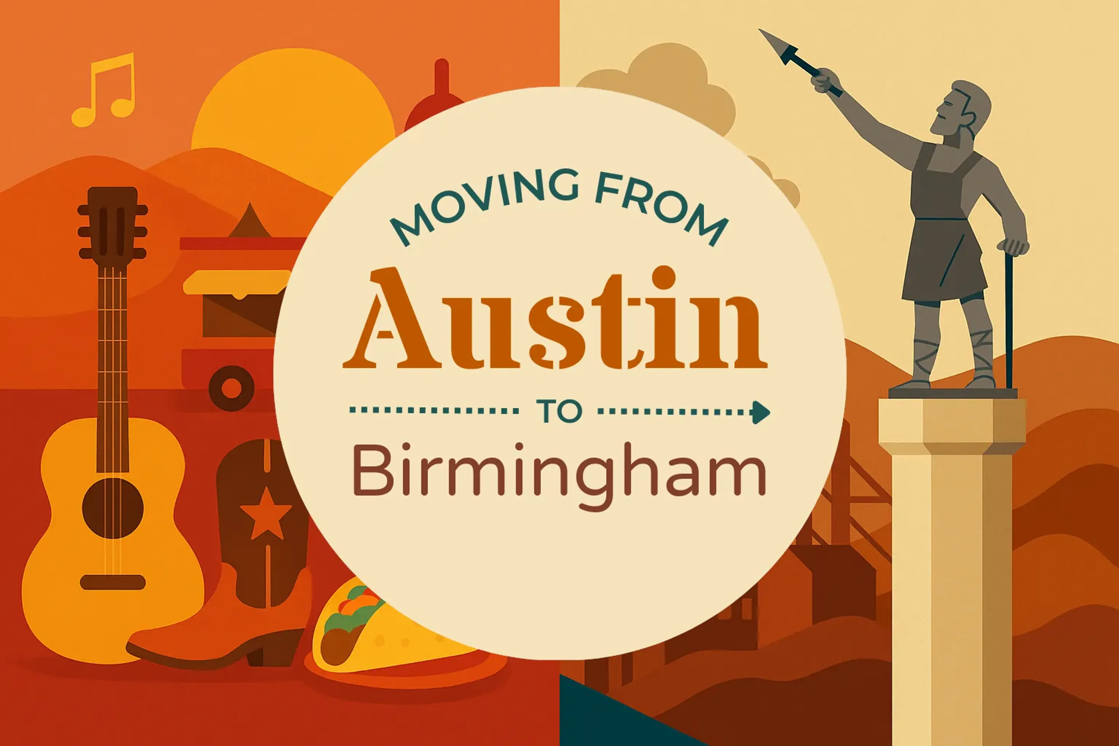Side-by-side comparison of Austin to Birmingham moving companies