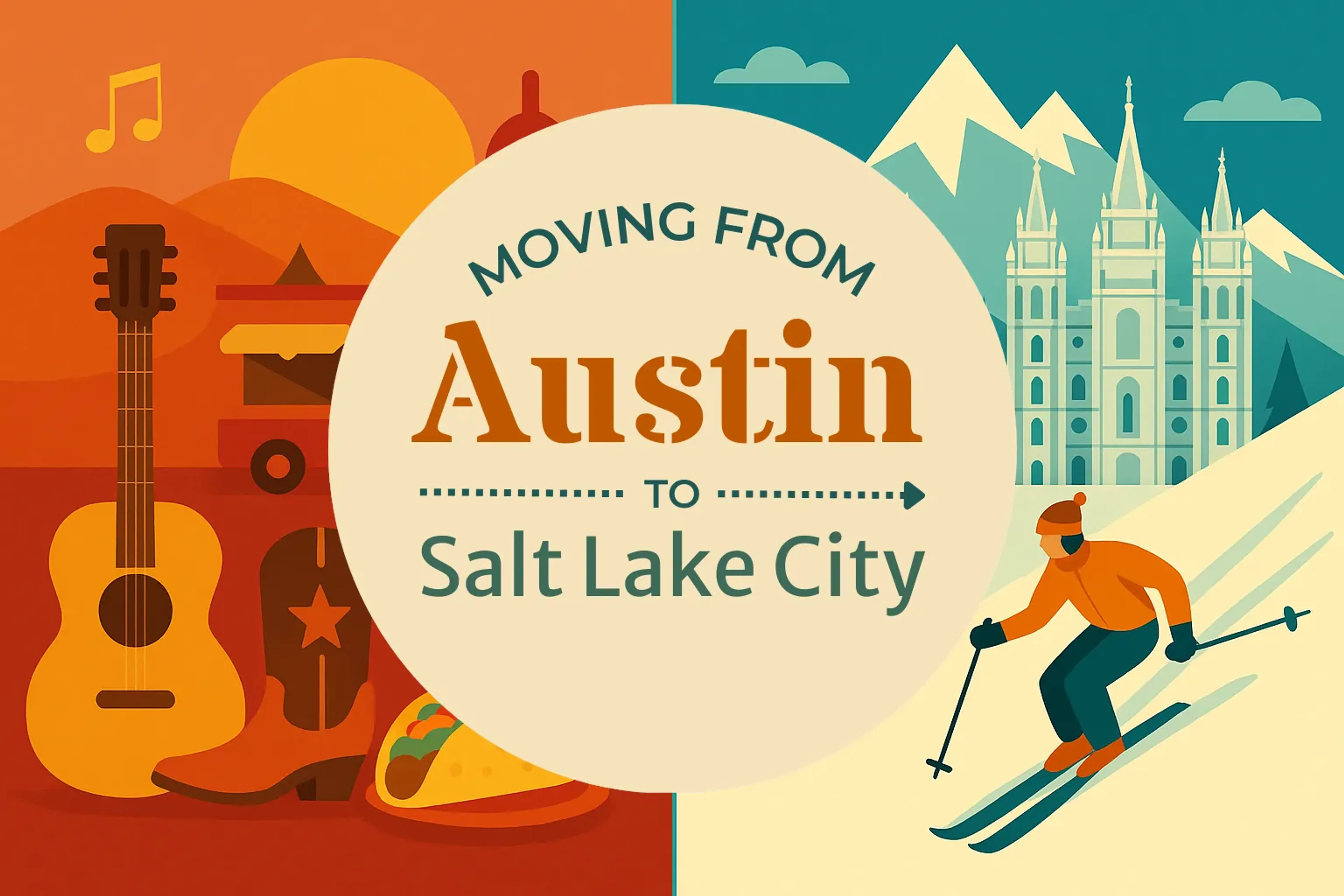 Side-by-side comparison of Austin to Salt Lake City moving companies