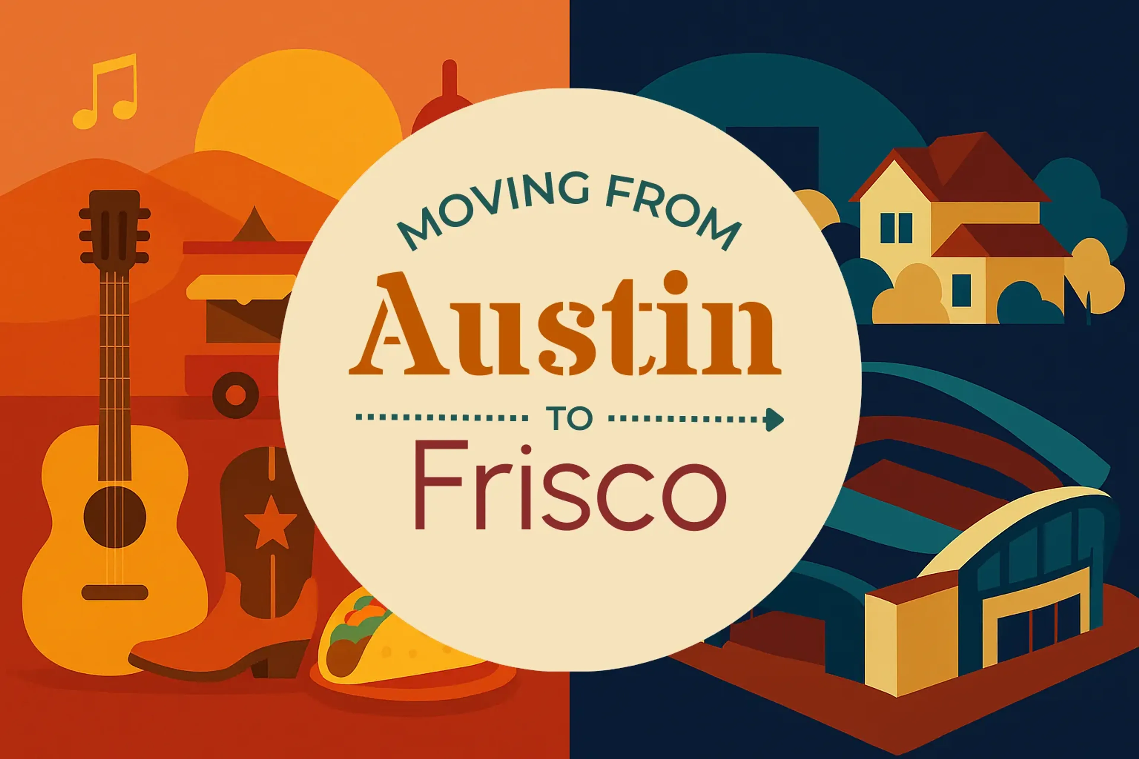 Side-by-side comparison of Austin to Frisco moving companies
