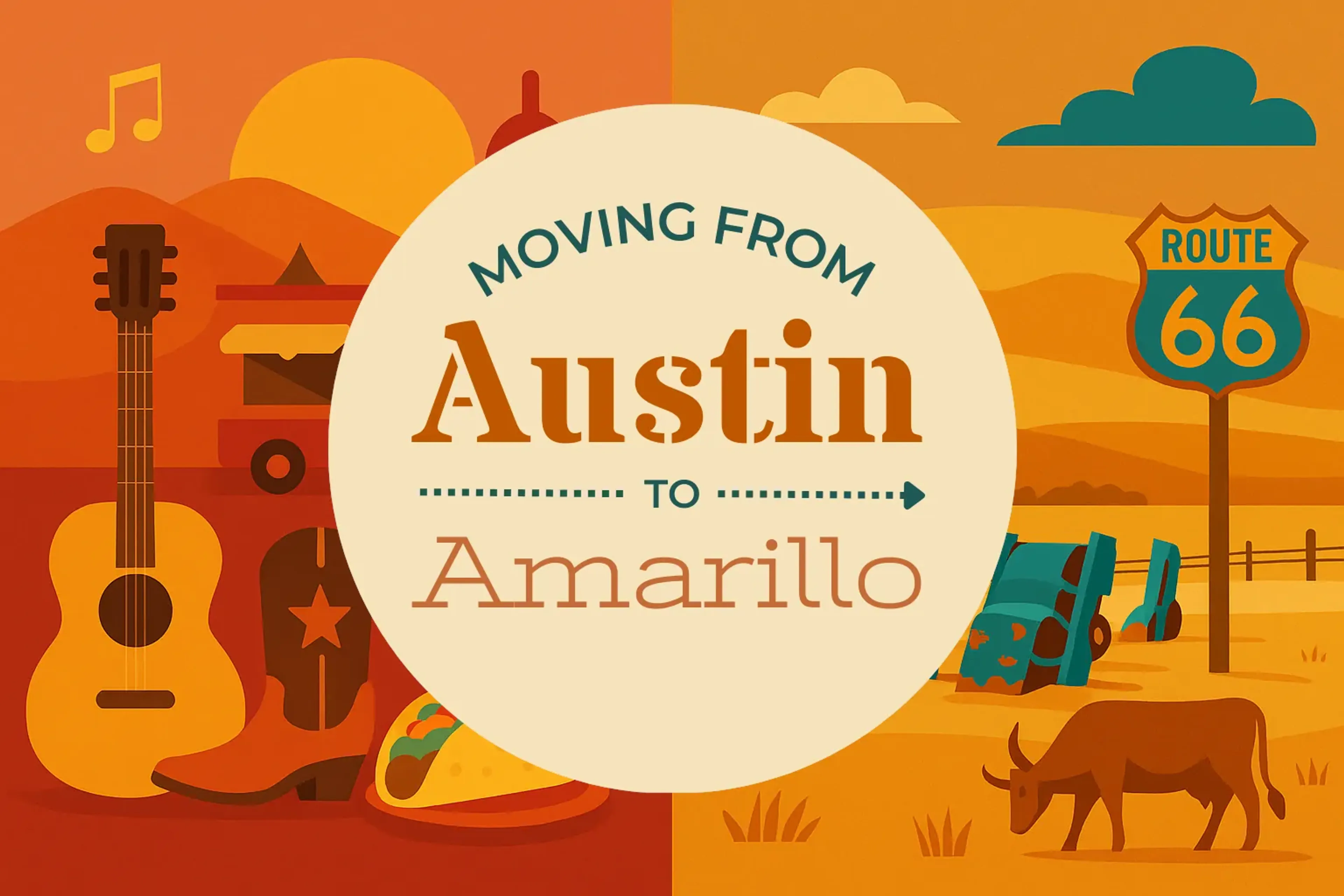 Side-by-side comparison of Austin to Amarillo moving companies