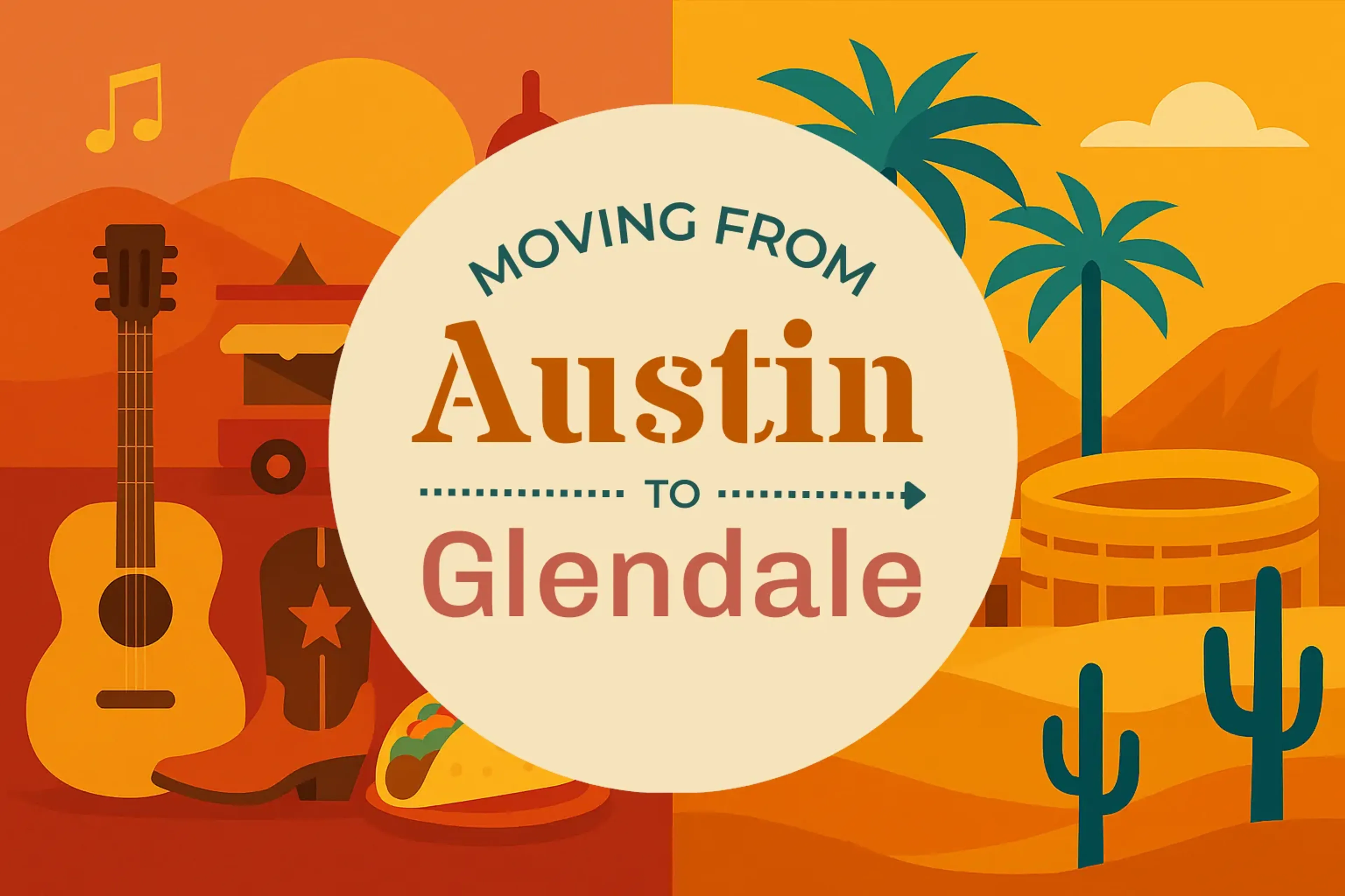 Side-by-side comparison of Austin to Glendale moving companies