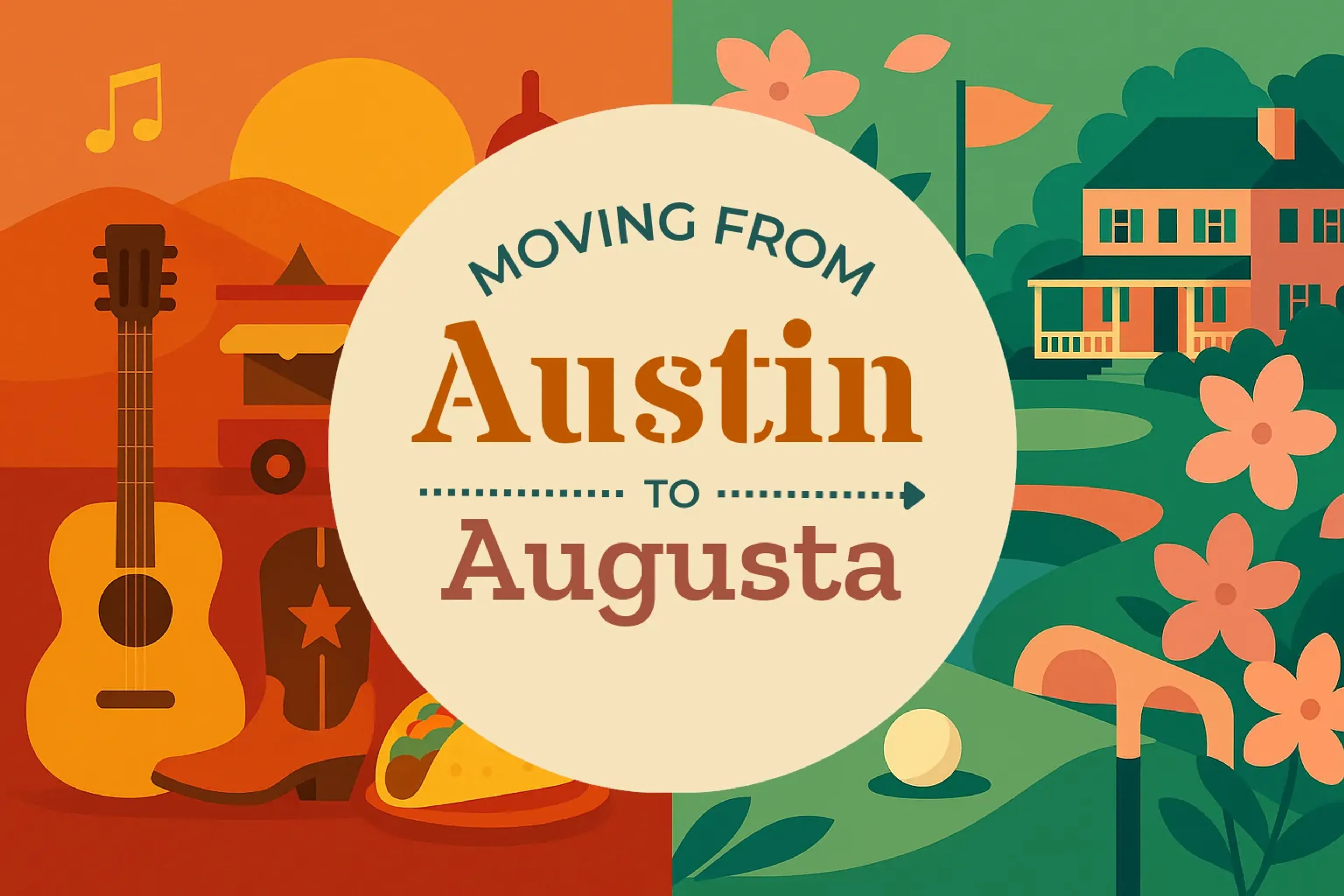Side-by-side comparison of Austin to Augusta moving companies