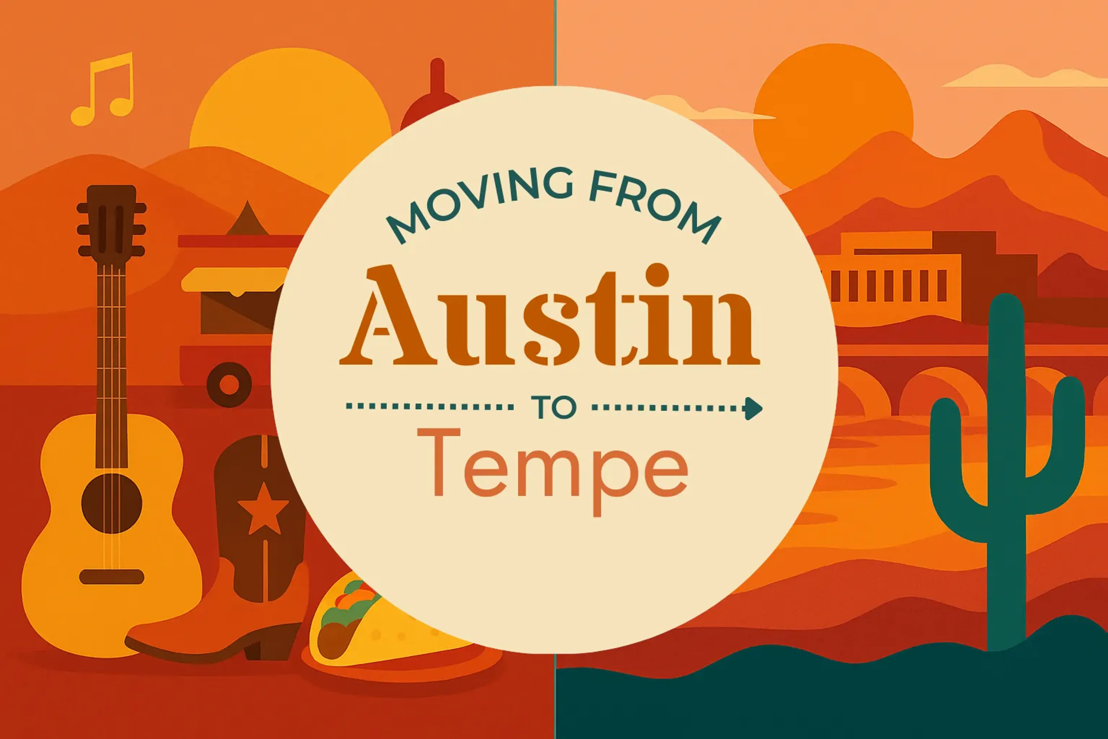 Side-by-side comparison of Austin to Tempe moving companies