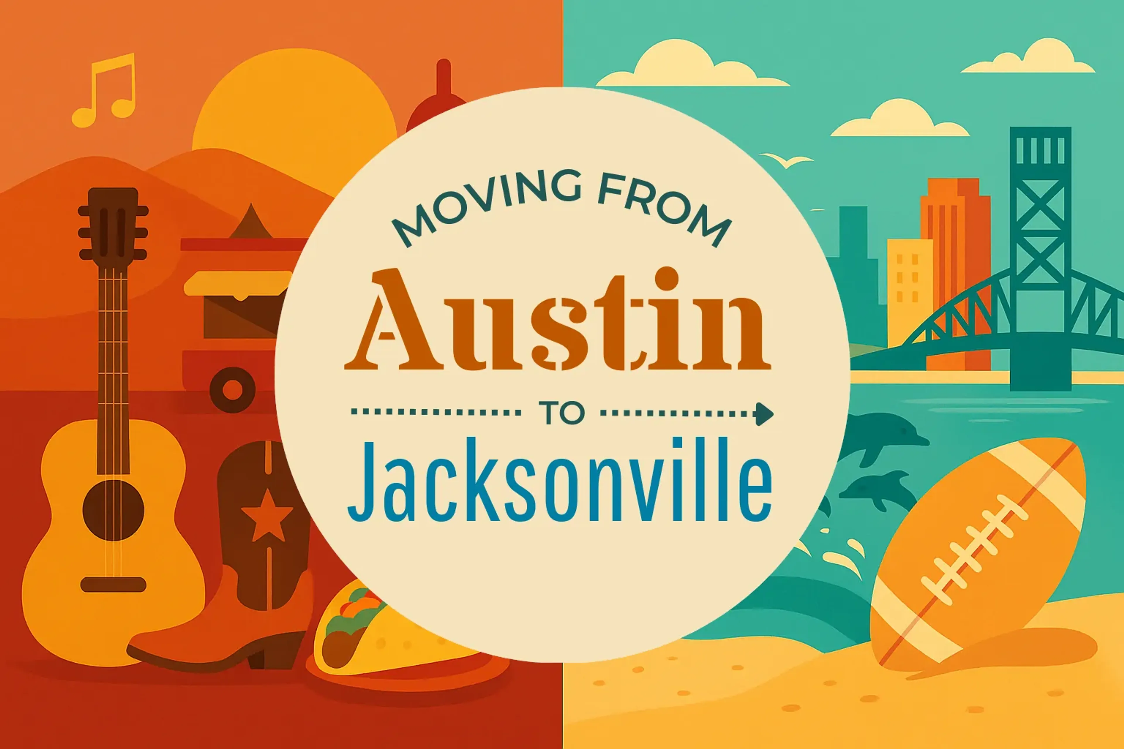 Side-by-side comparison of Austin to Jacksonville moving companies